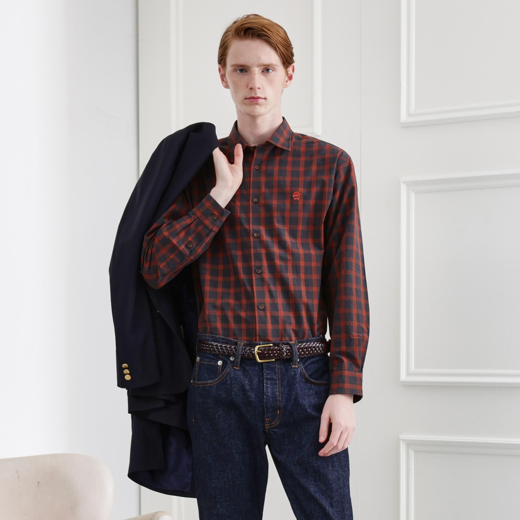 TAKEO KIKUCHI「【LIMITED】ダークチェック長袖シャツ」|シャツ・ブラウス|チャコールグレー(2