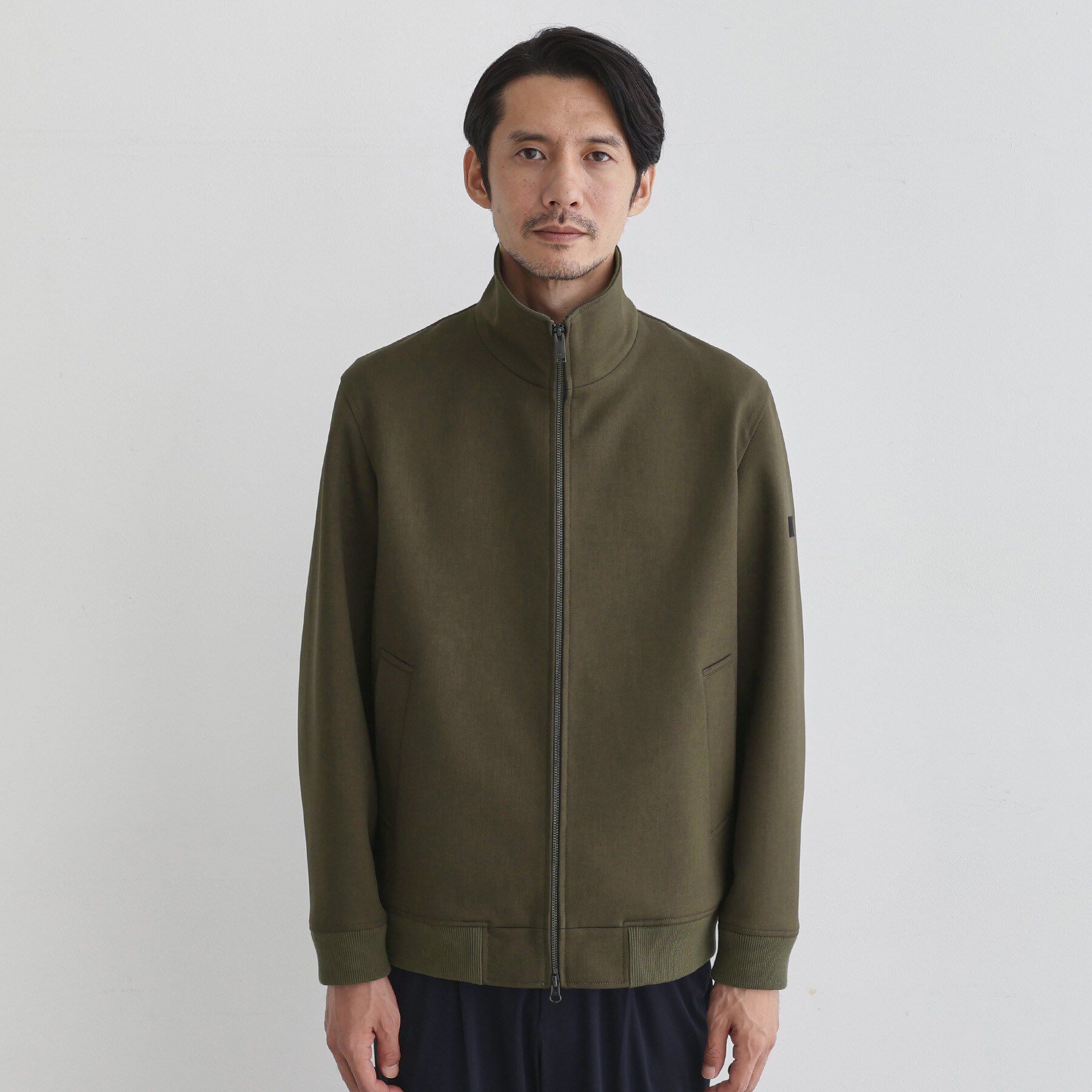 TAKEO KIKUCHI「【JUST ONE LAYER】ダウンファブリック ジップアップ リブ ブルゾン」|ブルゾン・スタジャン|