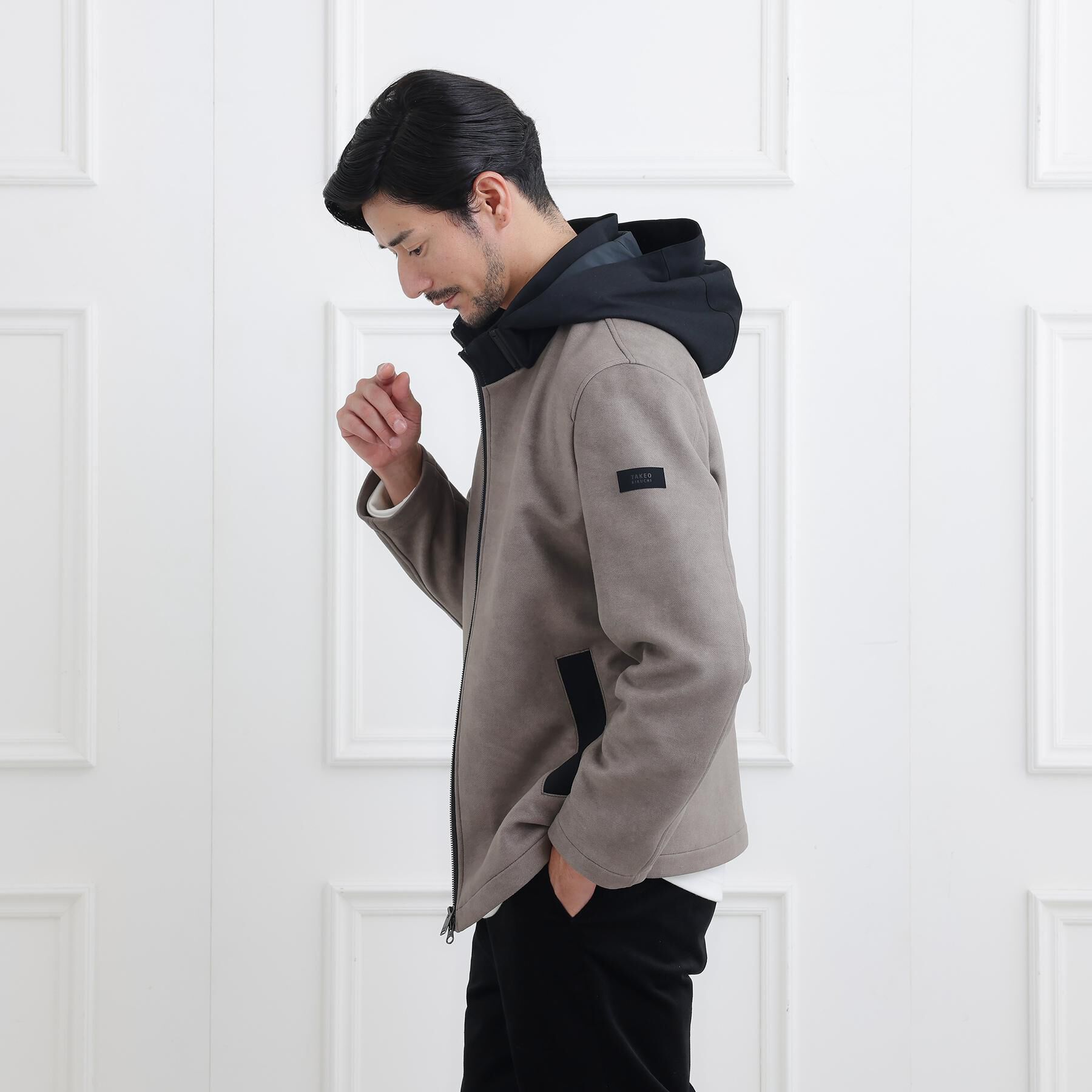 TAKEO KIKUCHI「【JUST ONE LAYER】ダウンファブリック ジップアップ フード ブルゾン」|ブルゾン・スタジャン|