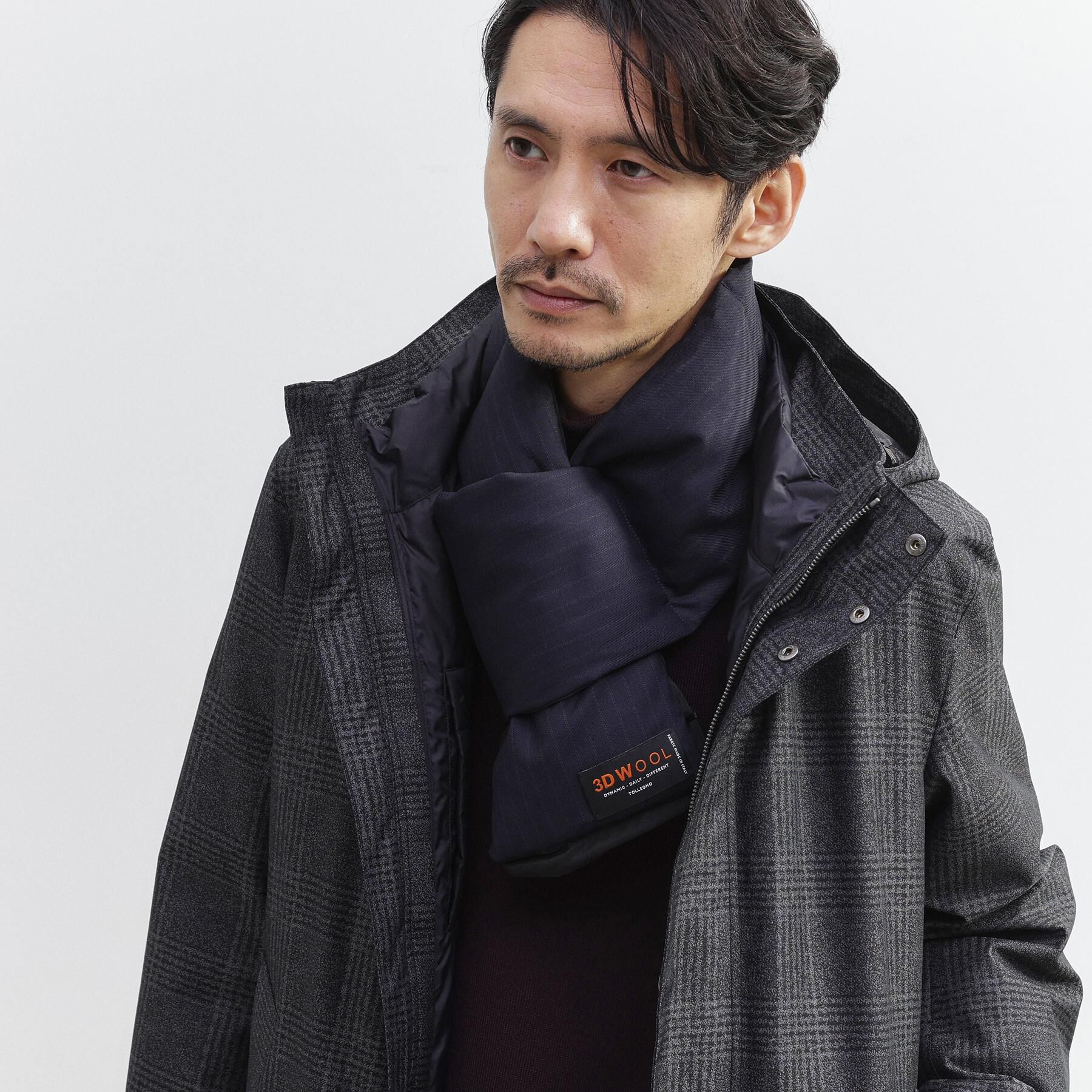 TAKEO KIKUCHI「インポートファブリック ダウンマフラー」|ストール|