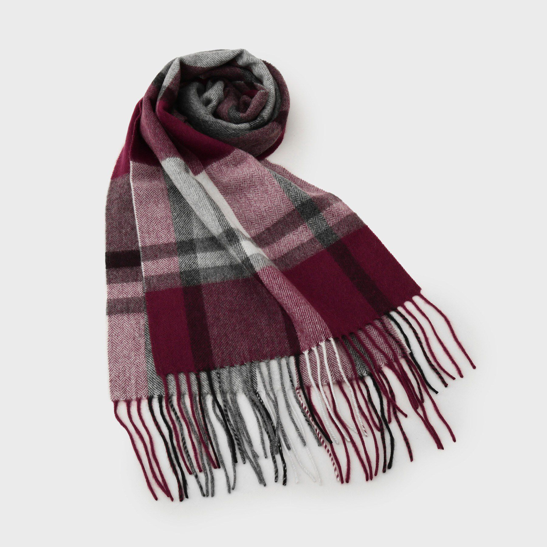 TAKEO KIKUCHI「チェックカシミヤマフラー」|ストール|