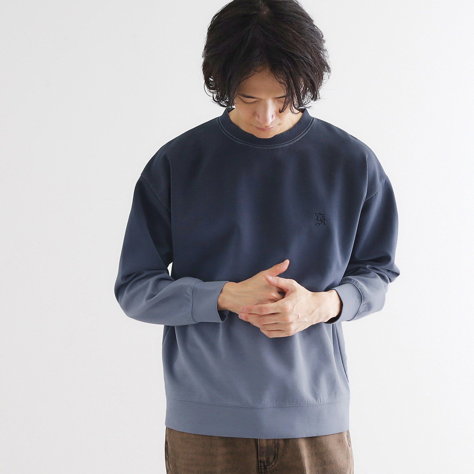 tk.TAKEO KIKUCHI「グラデーションダイ・ダンボールスウェット」|パーカー|ネイビー(094)