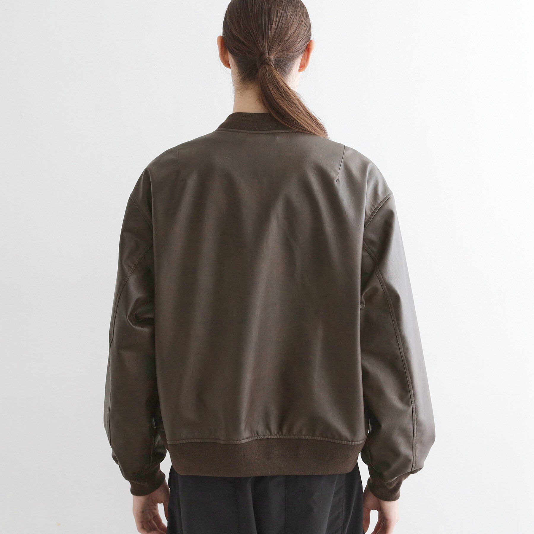 tk.TAKEO KIKUCHI「シンセティックレザー MA－1」|ブルゾン・スタジャン|