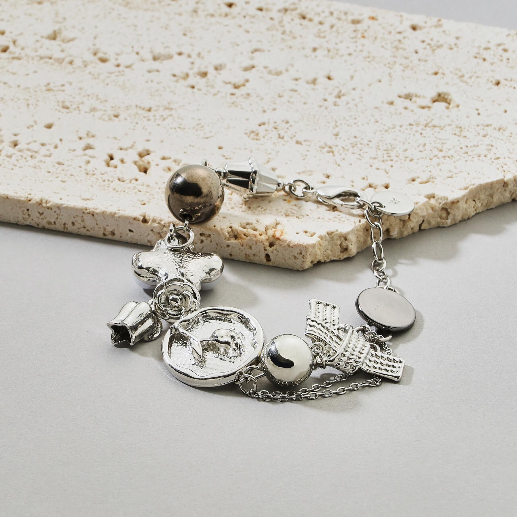 tk.TAKEO KIKUCHI「チャームブレスレット」|ブレスレット・バングル|シルバー(006)