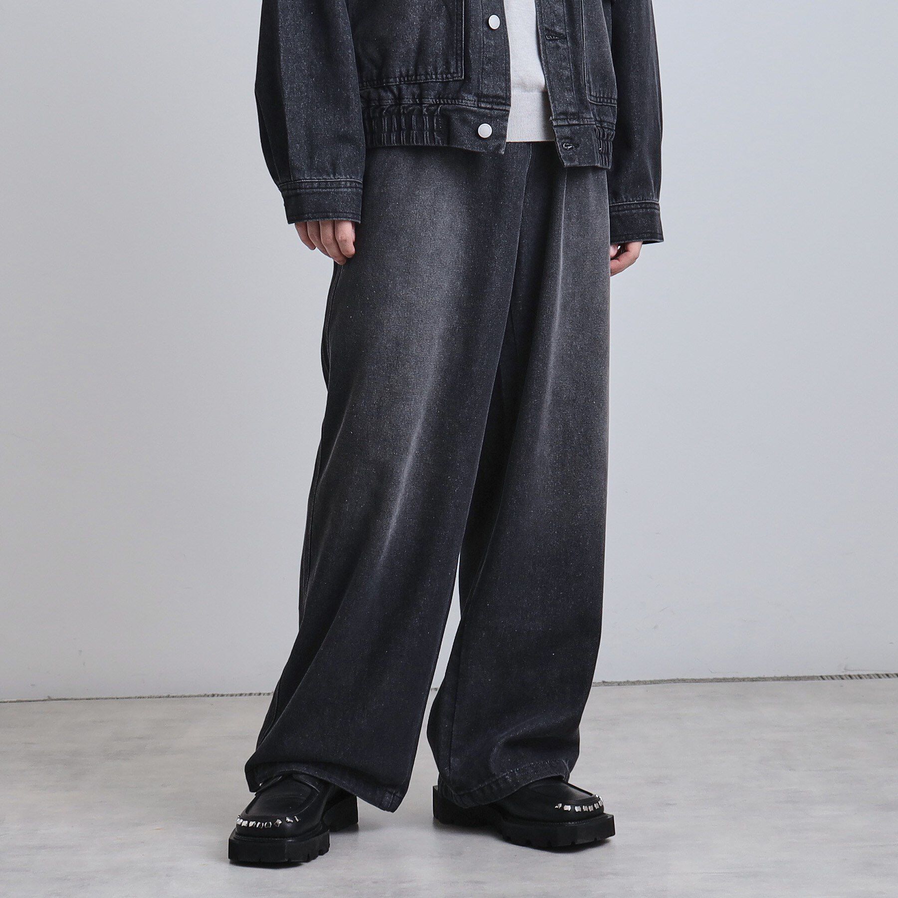 tk.TAKEO KIKUCHI「【上下2点セット】デニムブルゾン＋ワイドデニムパンツ」|スーツ|