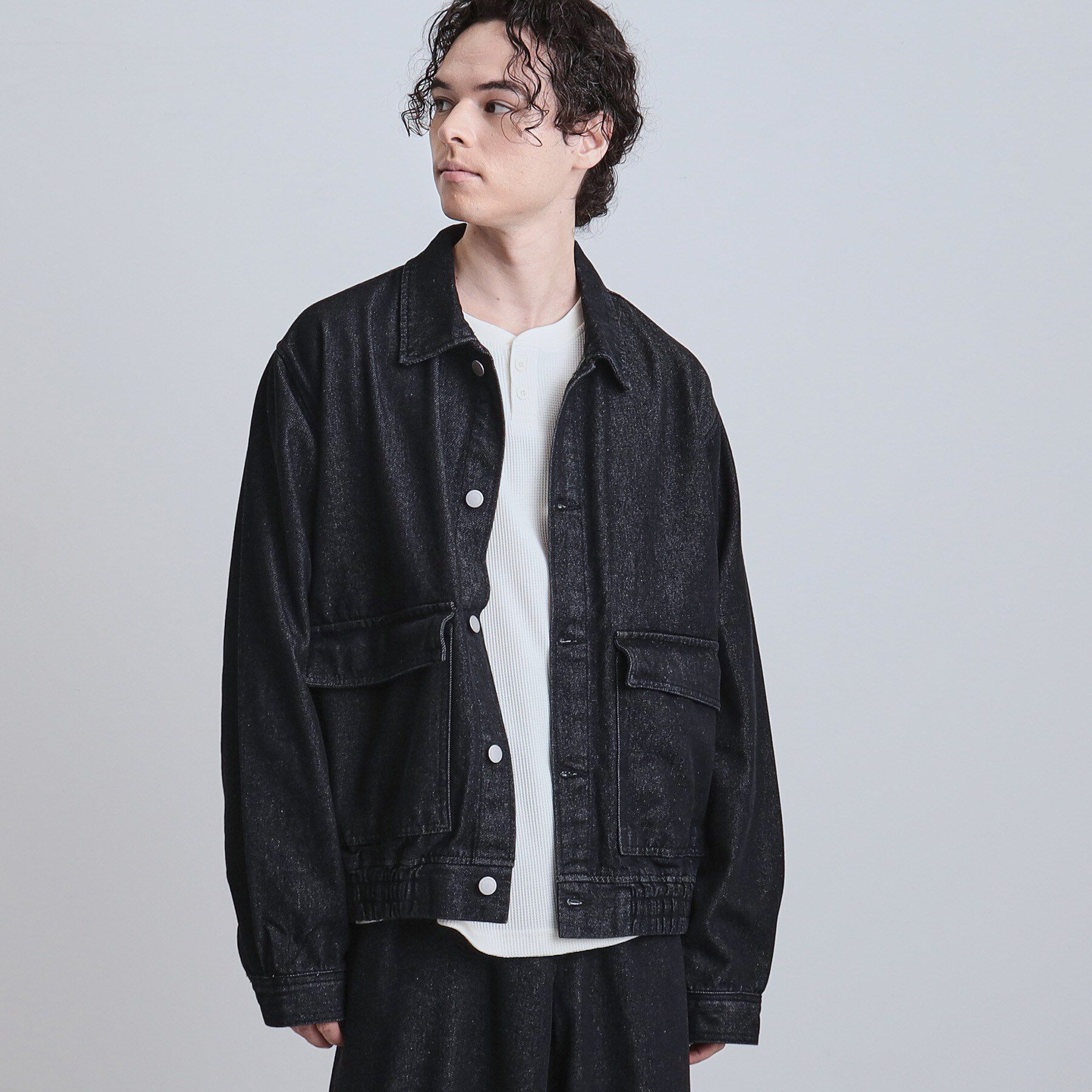 tk.TAKEO KIKUCHI「【上下2点セット】デニムブルゾン＋ワイドデニムパンツ」|スーツ|