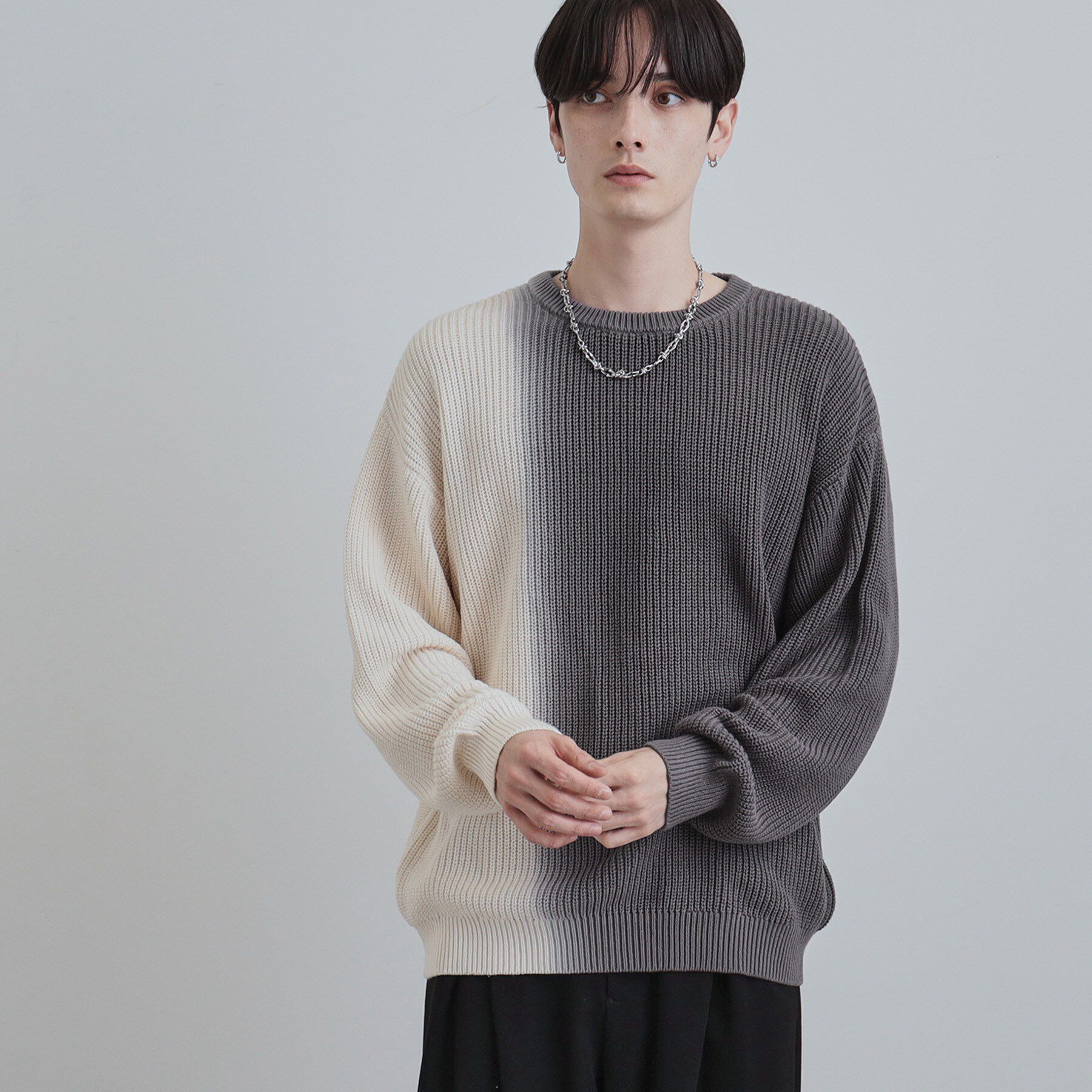 tk.TAKEO KIKUCHI「グラデダイニットプルオーバー」|ニット・セーター|