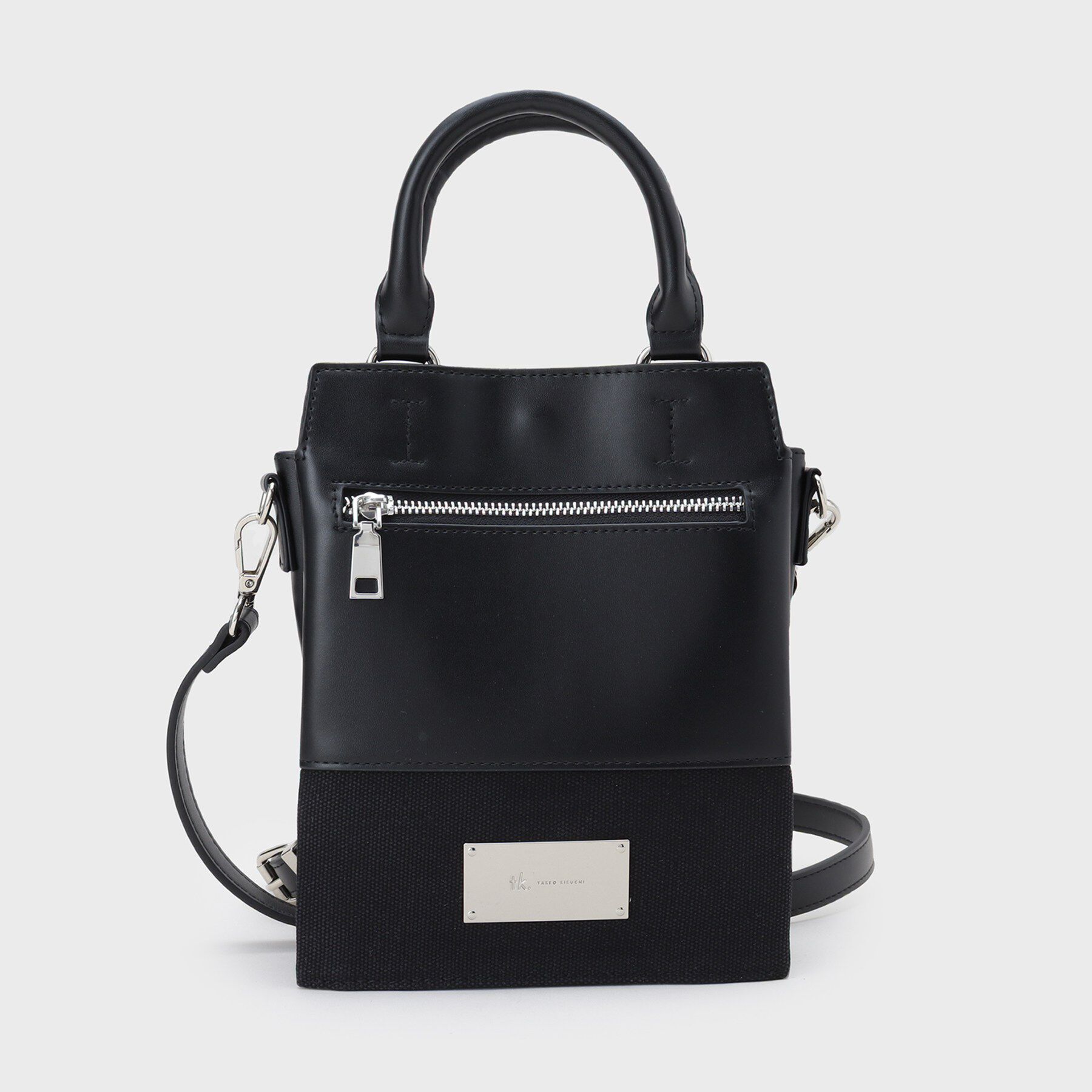 tk.TAKEO KIKUCHI「ツートンミニZIPショルダーバッグ」|ショルダー・メッセンジャー|ブラック(519)