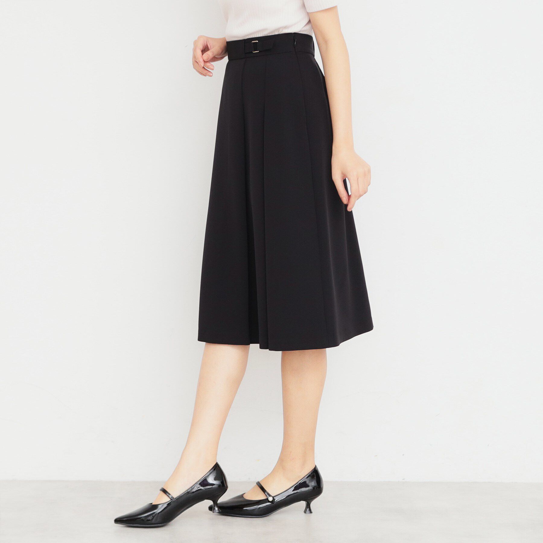 index「ストレッチタックフレアスカート/セットアップ対応 【洗濯機洗い可/防シワ/イージーアイロン】」|スカート|