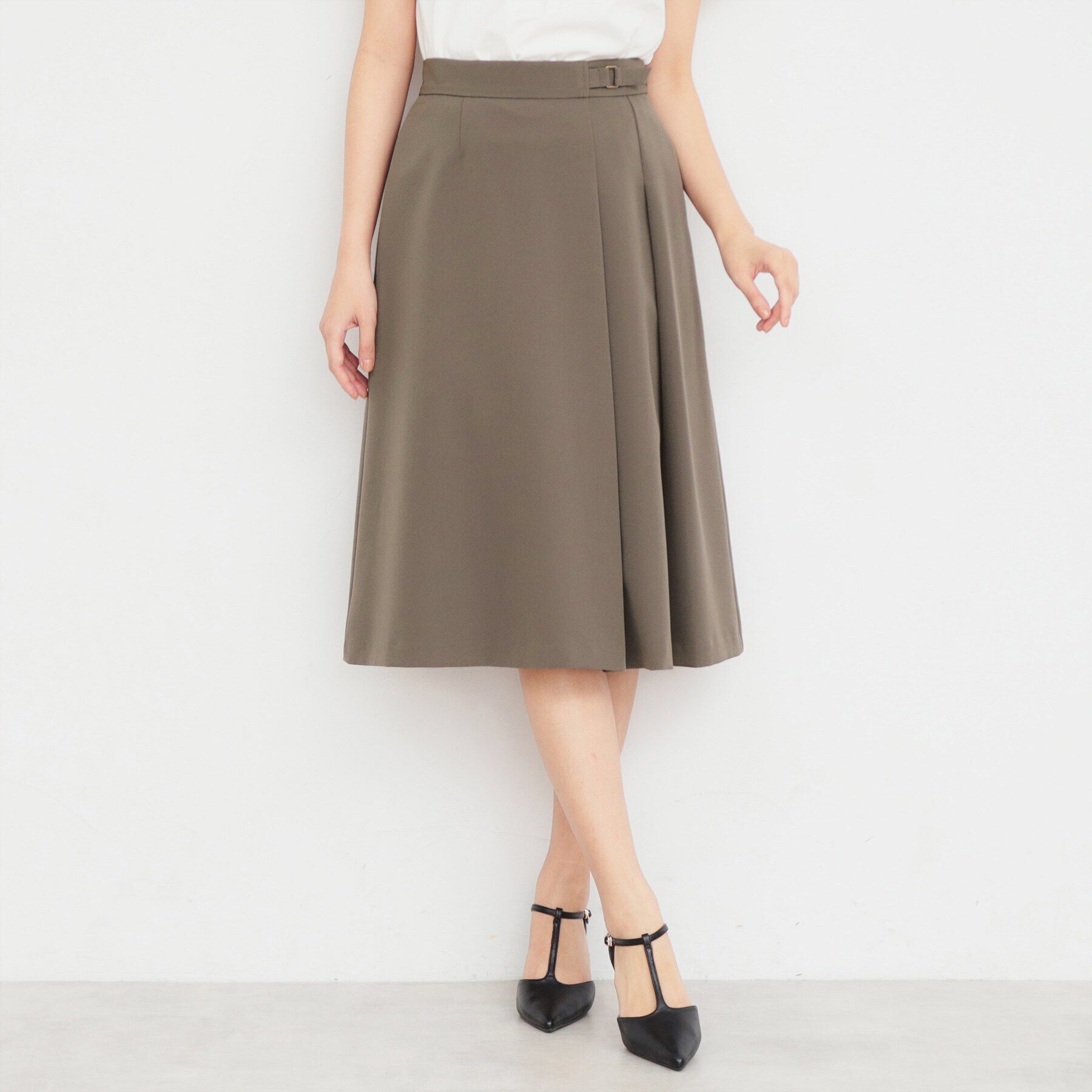 index「ストレッチタックフレアスカート/セットアップ対応 【洗濯機洗い可/防シワ/イージーアイロン】」|スカート|