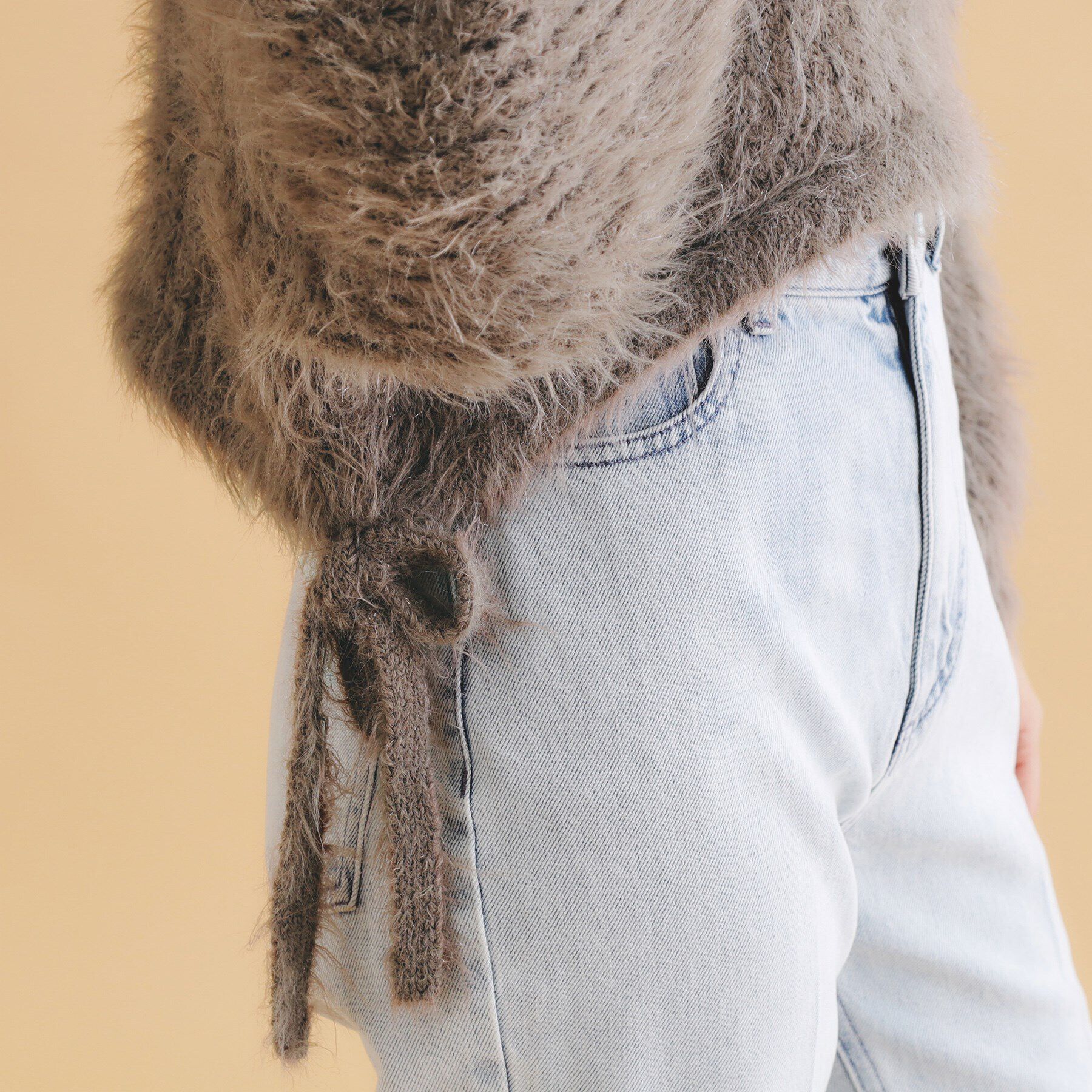 index「透かしシャギーサイドリボンニット【洗濯機洗い可】」|ニット・セーター|