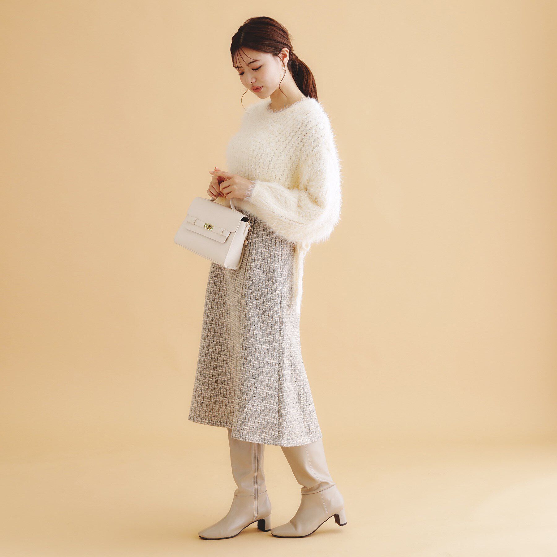 index「透かしシャギーサイドリボンニット【洗濯機洗い可】」|ニット・セーター|