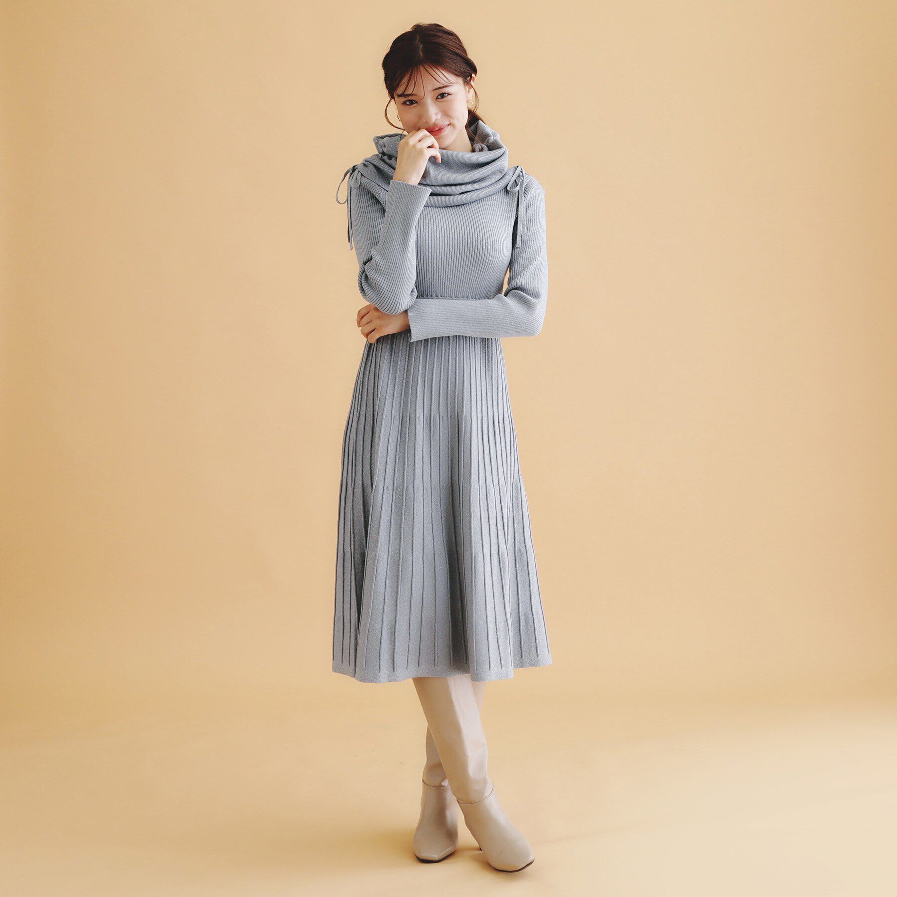 index「《ツインセット》3WAYラメニットワンピース【洗濯機洗い可】」|ワンピース|