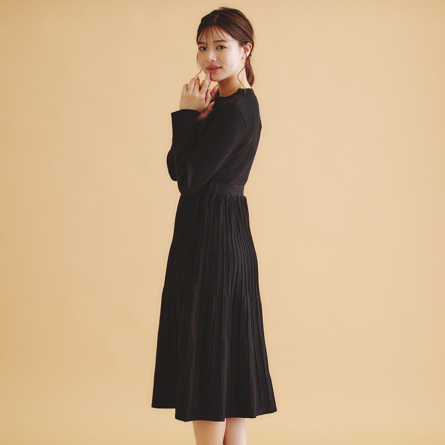 index「《ツインセット》3WAYラメニットワンピース【洗濯機洗い可】」|ワンピース|