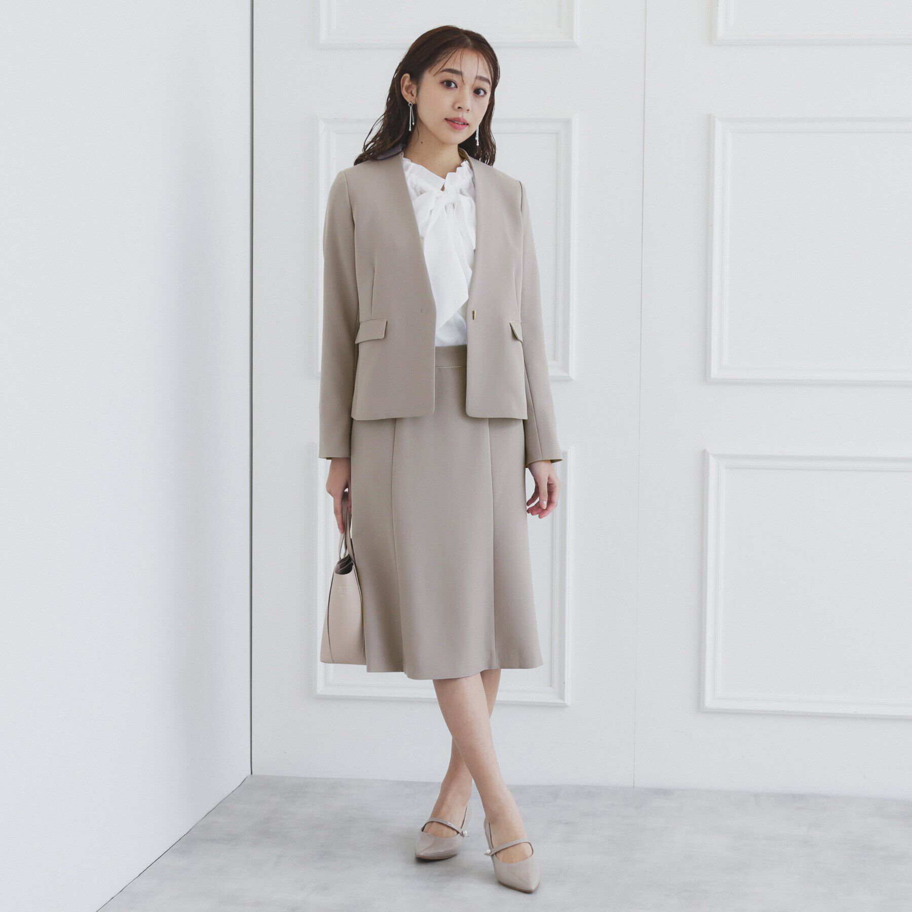 index「《通勤・セレモニー/セットアップ対応》多機能ストレッチフレアスカート【洗濯機洗い可/防シワ/抗ピル】」|スカート|