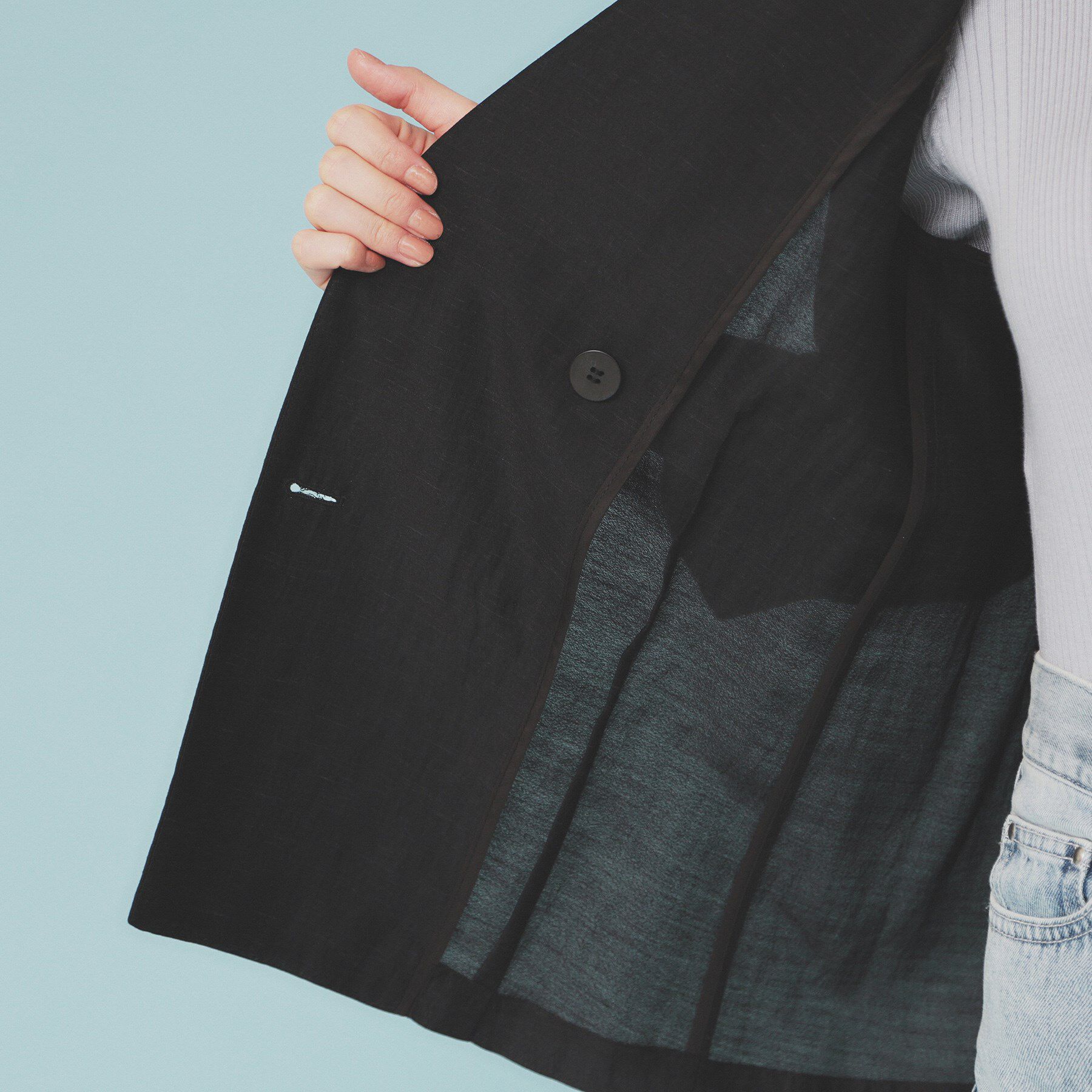 index「麻調シアーダブルブレストテーラードジャケット【洗濯機洗い可】」|テーラードジャケット|