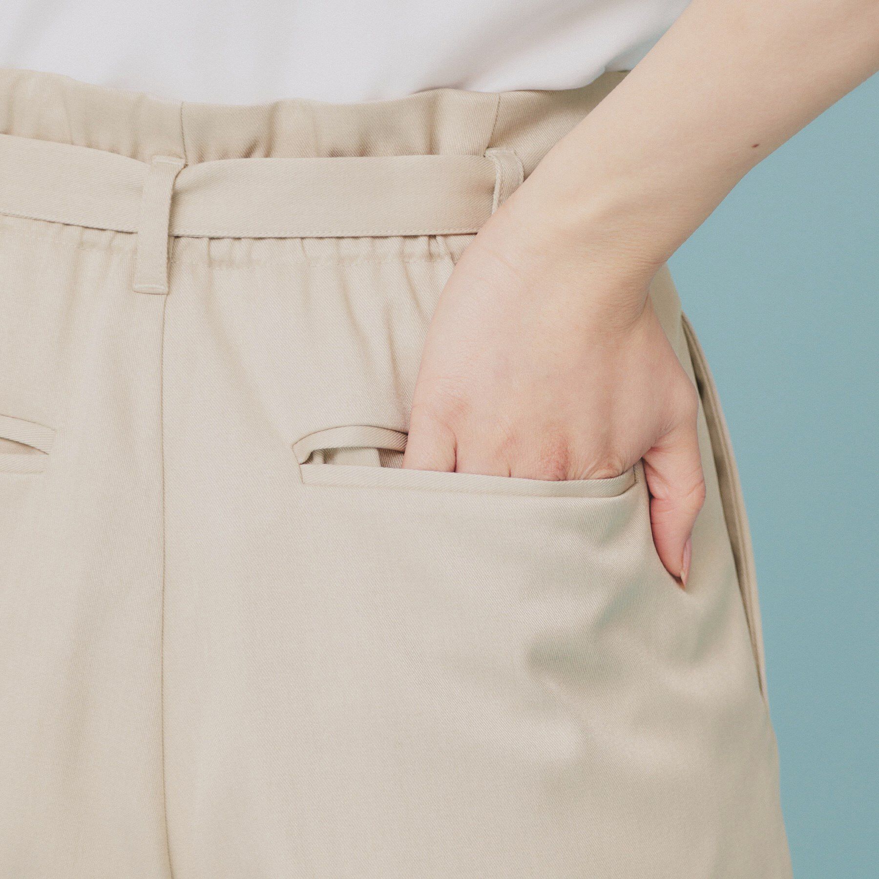 index「ベルト付ストレッチワイドパンツ【防シワ/イージーアイロン/洗濯機洗い可】」|その他|