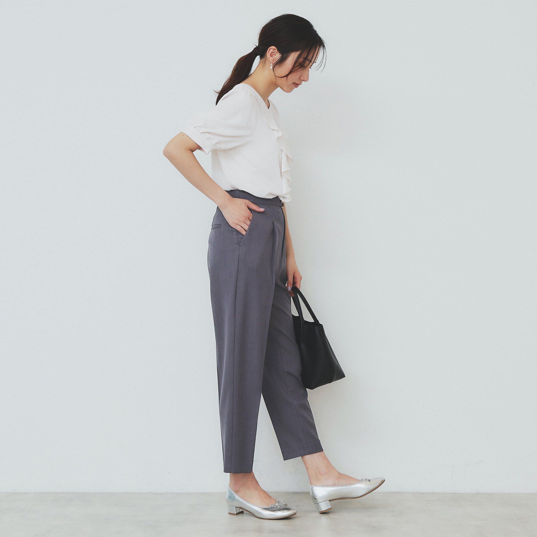 index「ストレッチテーパードパンツ【洗濯機洗い可/吸水速乾/防シワ】」|その他|