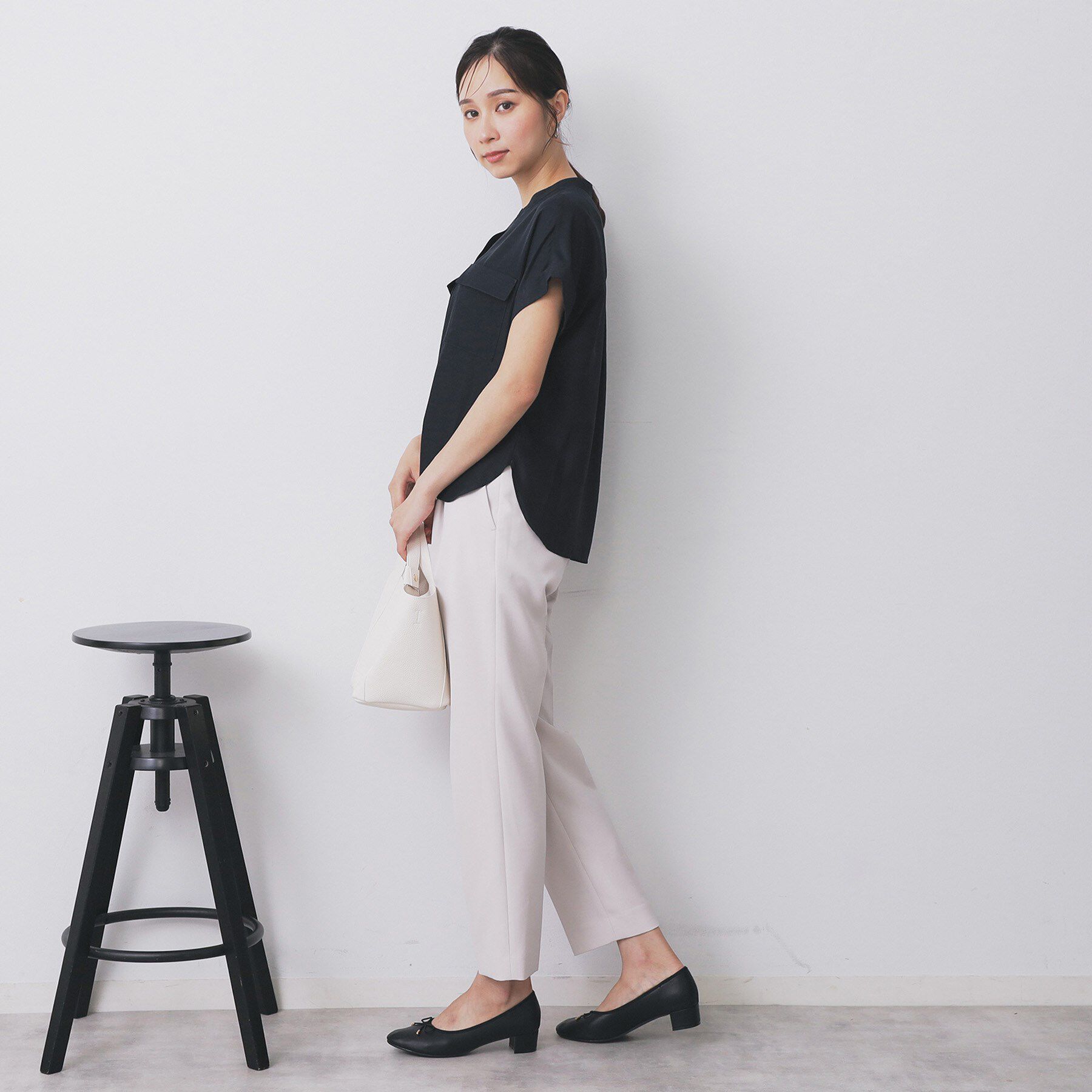 index「ダブルポケットスキッパーブラウス【洗濯機洗い可/イージーアイロン】」|シャツ・ブラウス|