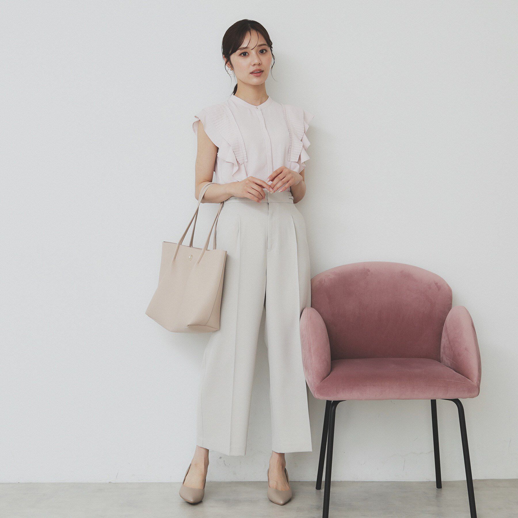 index「サイドビット付きストレッチワイドパンツ【洗濯機洗い可/吸水速乾/防シワ】」|その他|