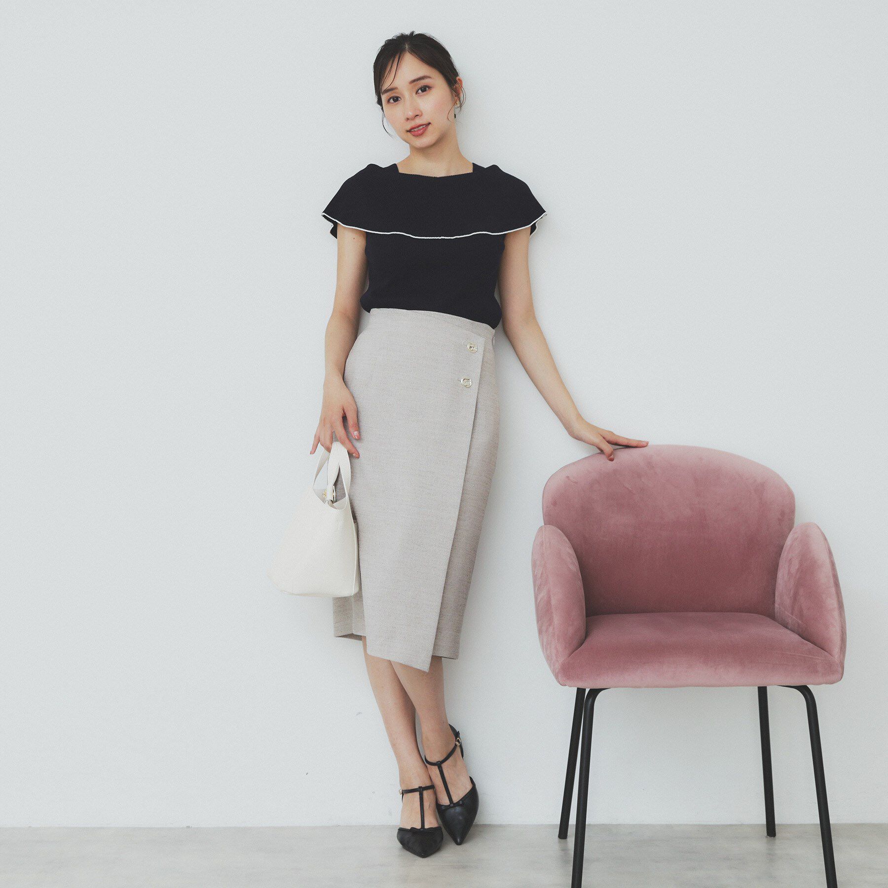 index「前後2wayオフショルビッグカラーニット【洗濯機洗い可/抗ピル】」|ニット・セーター|