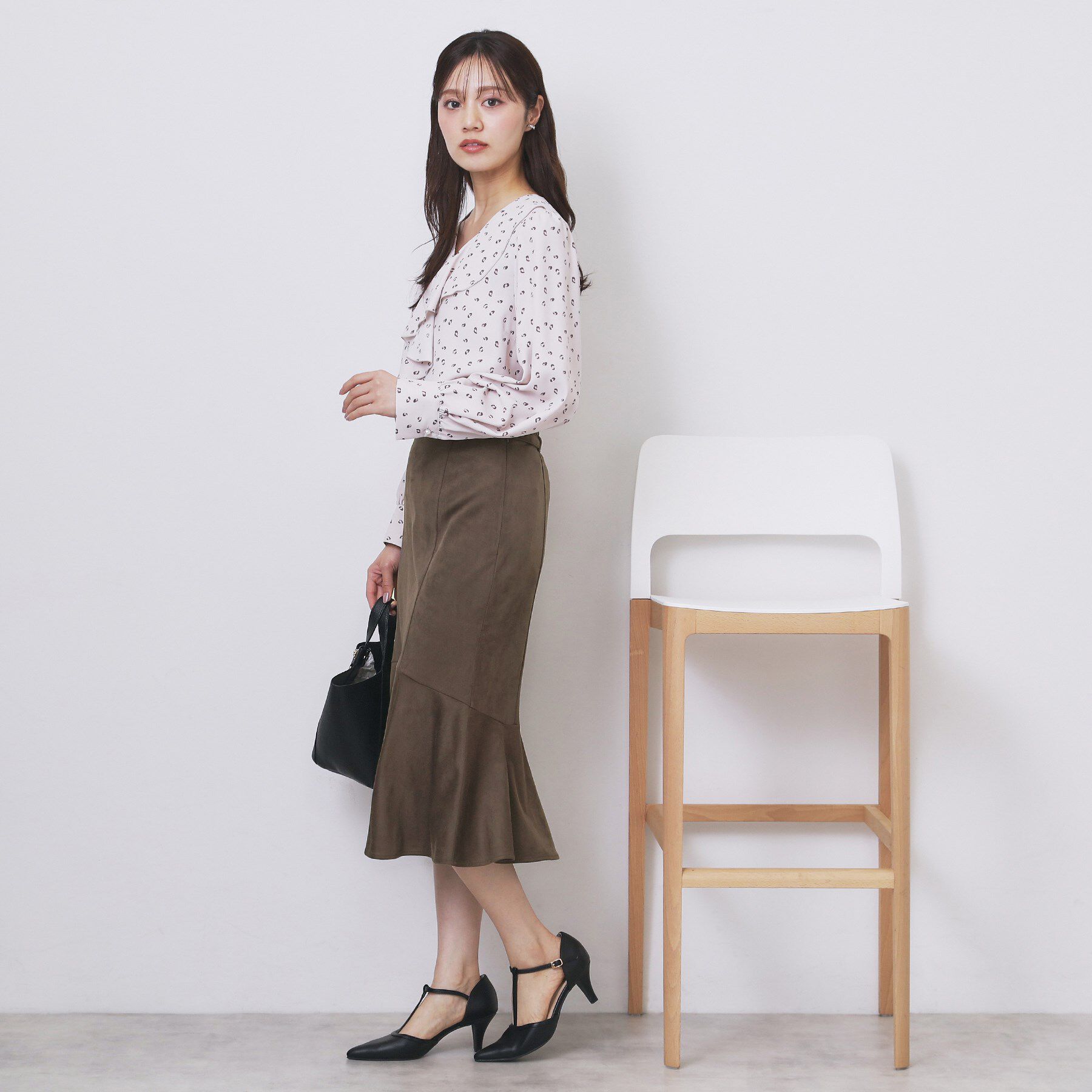 index「フェイクスウェード切り替えマーメイドスカート【洗濯機OK/イージーアイロン/防シワ】」|スカート|