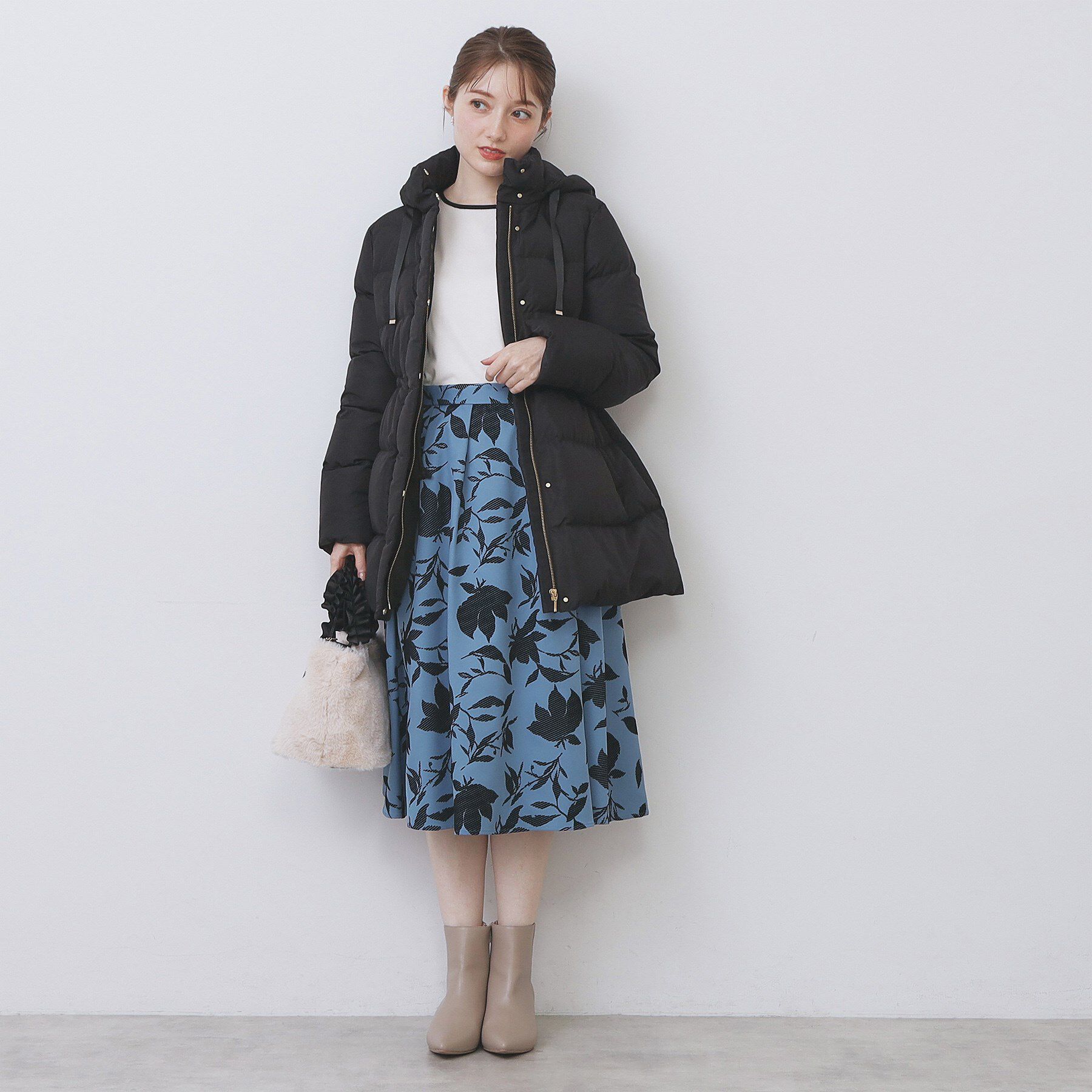 index「フラワータックフレアスカート【洗濯機OK/イージーアイロン/防シワ】」|スカート|