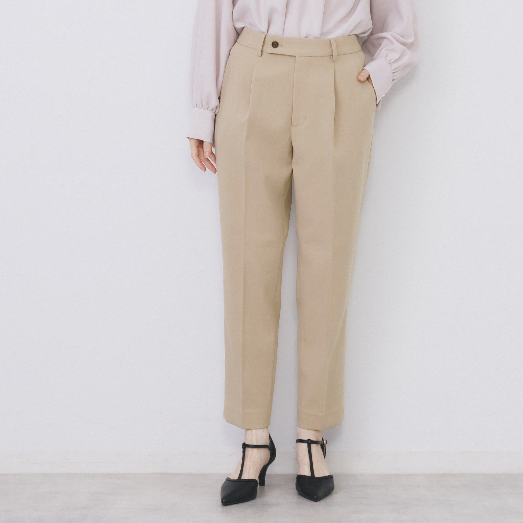 index「《丈が選べる》ストレッチテーパードパンツ/セットアップ対応【洗濯機OK/防シワ】」|その他|