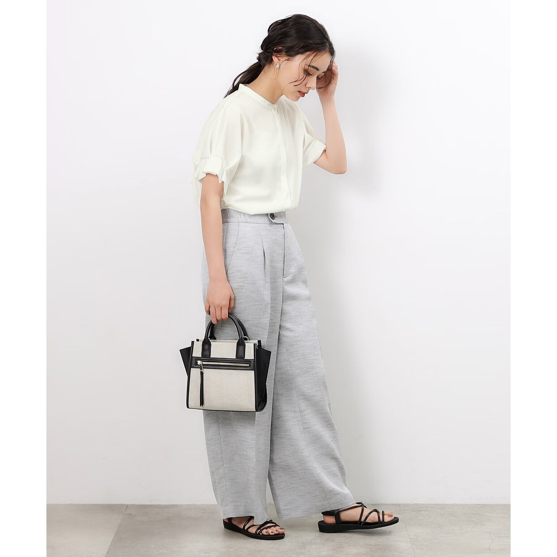 OPAQUE.CLIP「タックスリーブブラウス【洗濯機洗い可】」|シャツ・ブラウス|