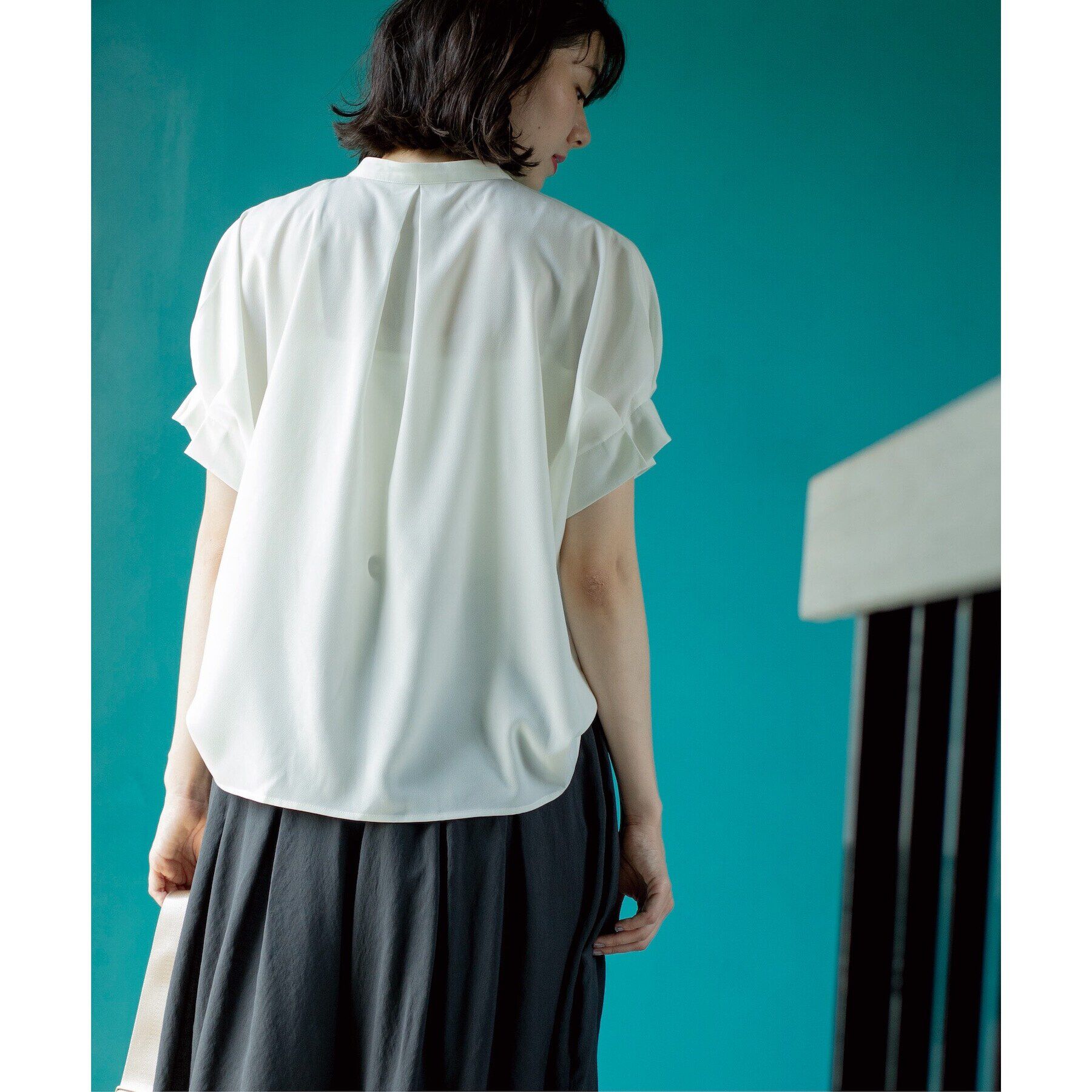 OPAQUE.CLIP「タックスリーブブラウス【洗濯機洗い可】」|シャツ・ブラウス|
