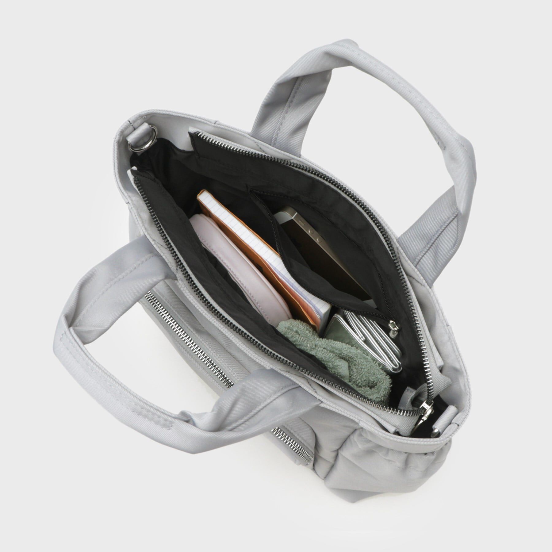 OPAQUE.CLIP「【撥水加工／マルチポケット／2WAY】フロントポケットデザインミドルトートバッグ」|トートバッグ|