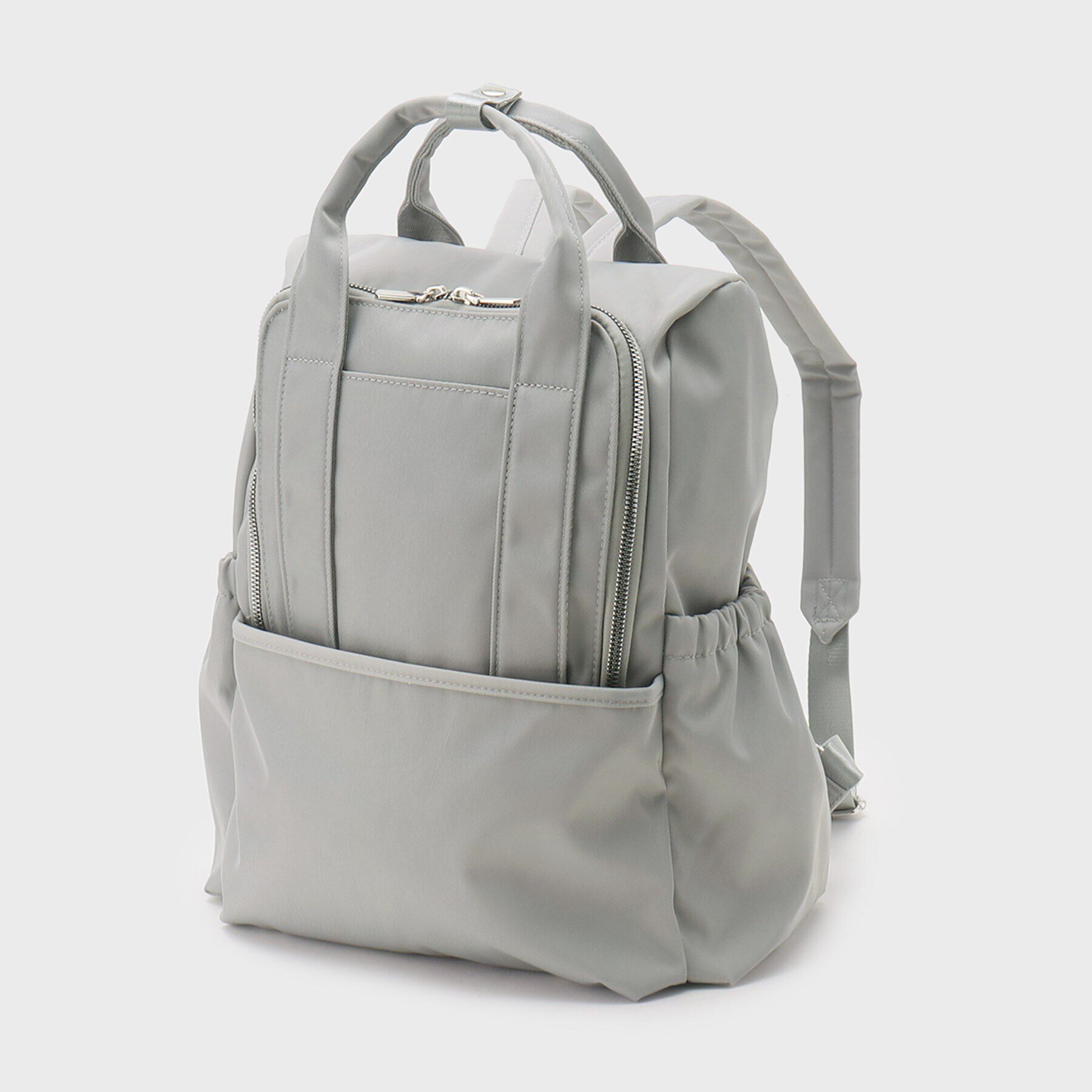 OPAQUE.CLIP「【撥水加工】マルチポケットカジュアルリュックサック」|リュック|グレー(012)