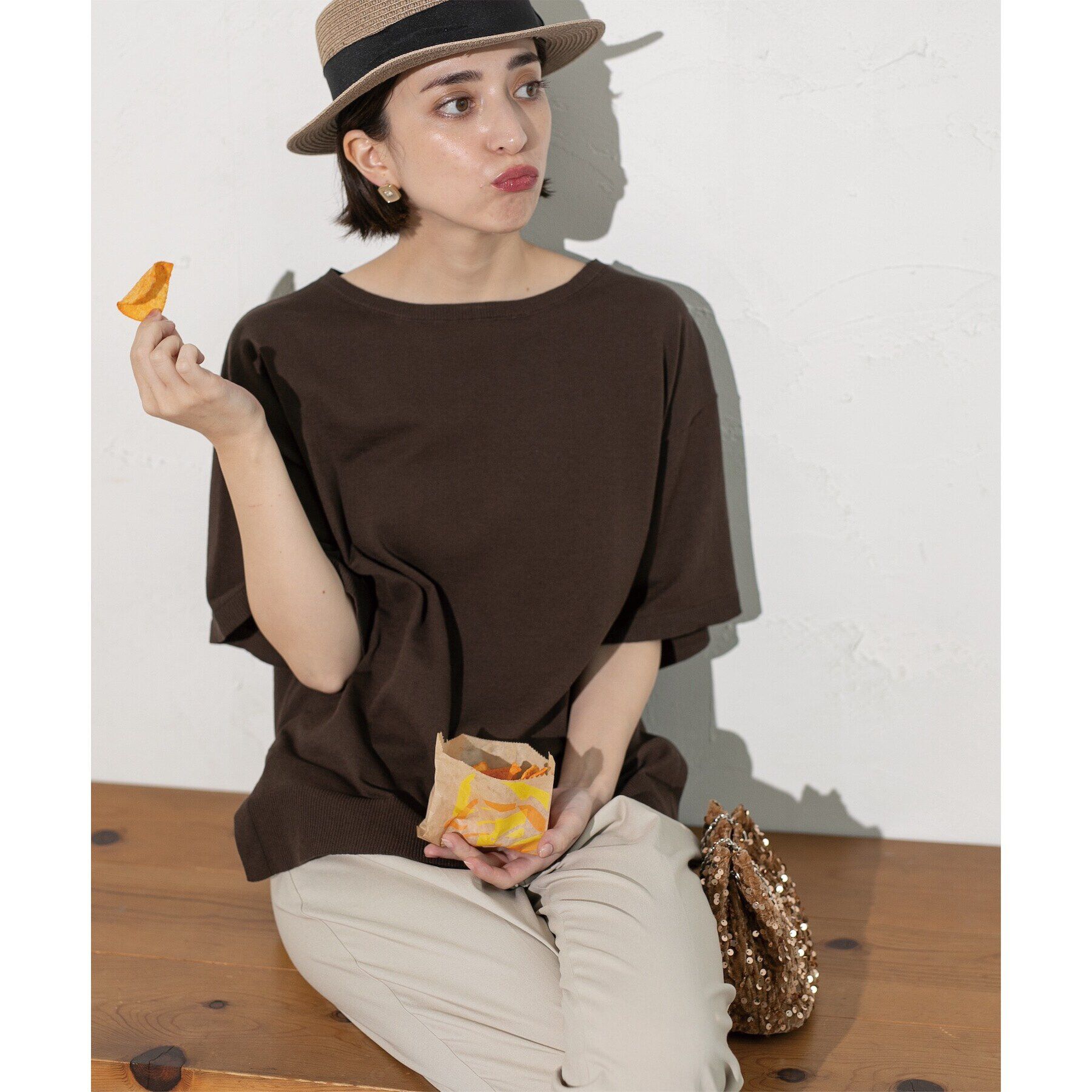 OPAQUE.CLIP「UV コットンリラクシーニット【洗濯機洗い可】」|ニット・セーター|