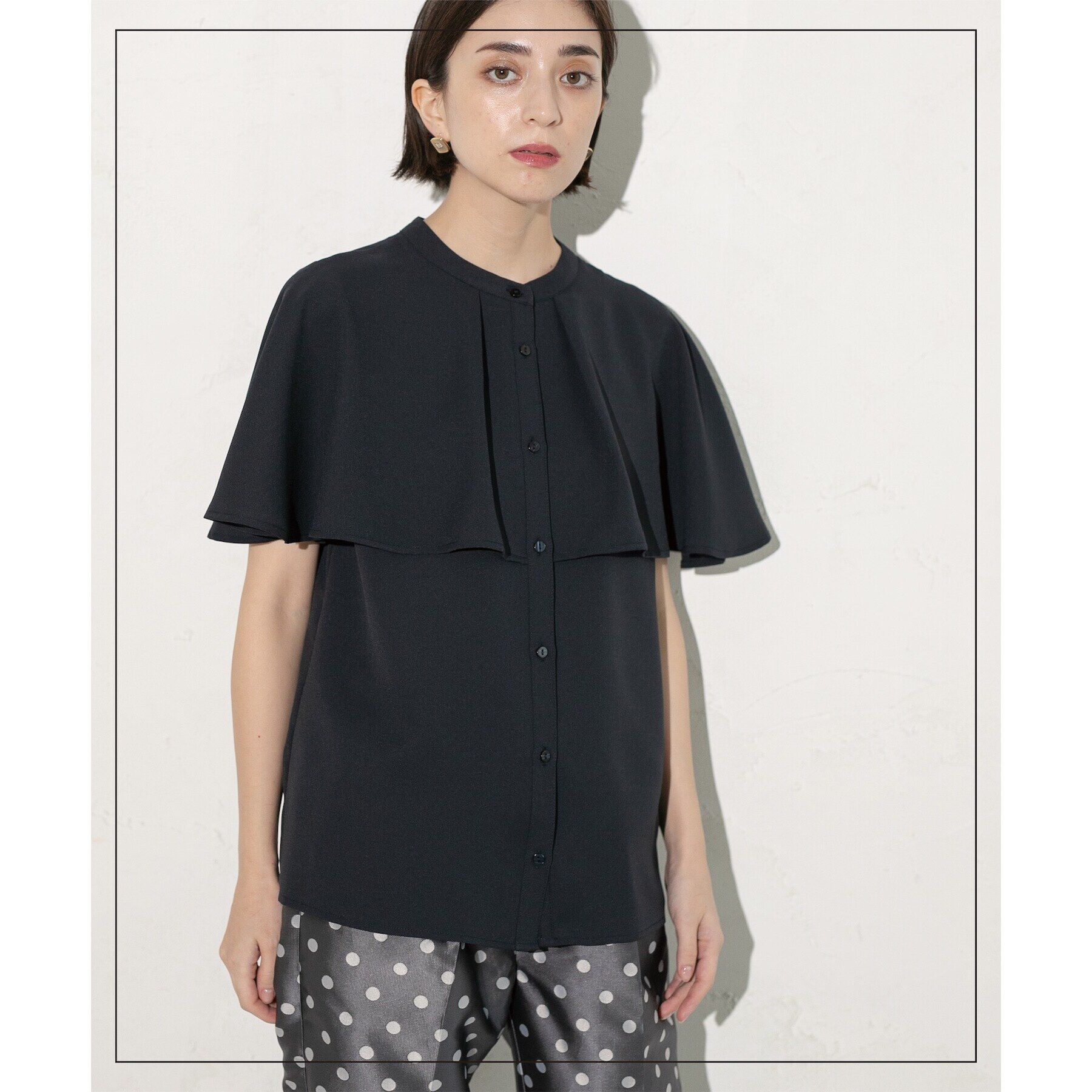 OPAQUE.CLIP「ケープ風ブラウス【洗濯機洗い可】」|シャツ・ブラウス|