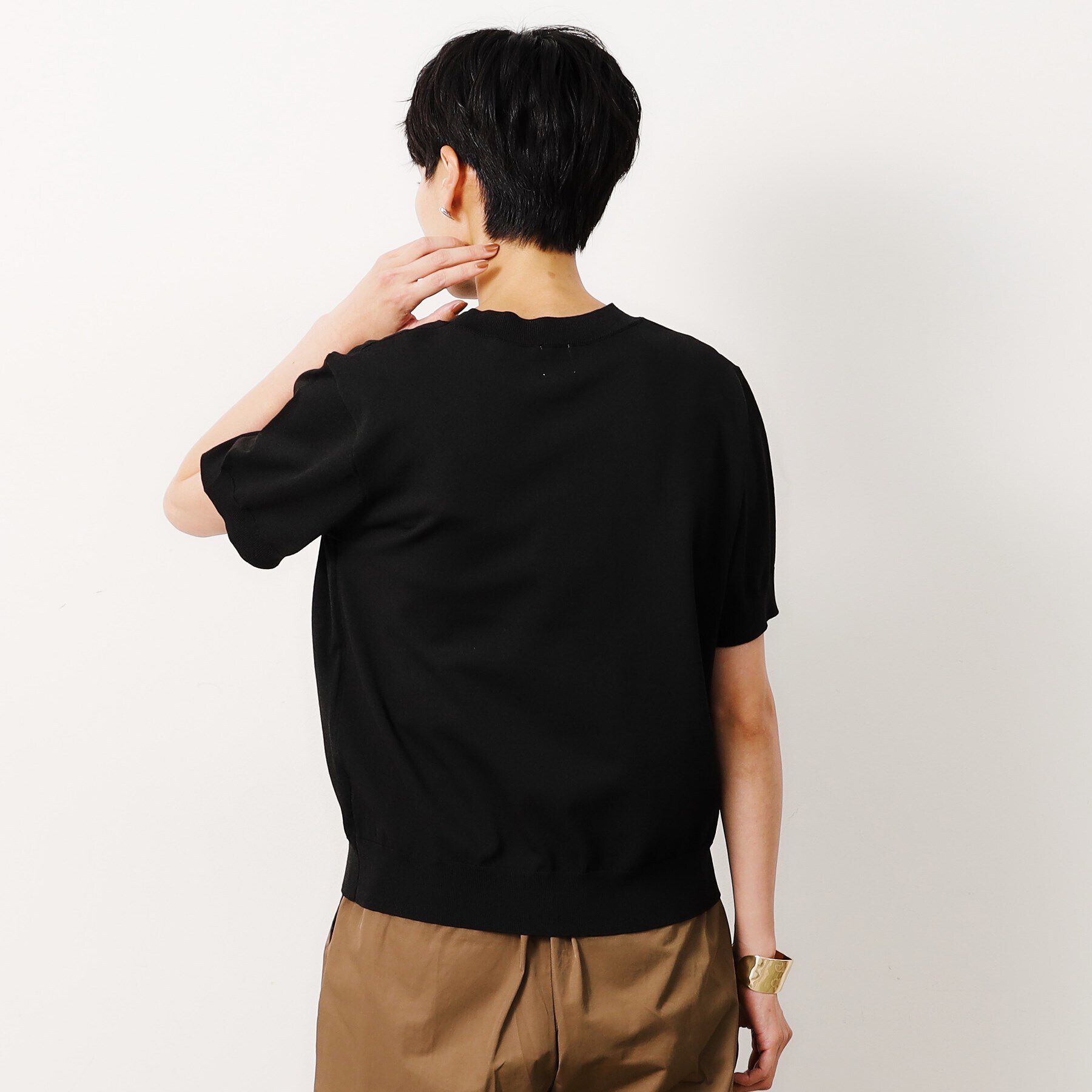 OPAQUE.CLIP「《美人百花掲載》UV ロゴジャカードニット【抗ピル/洗濯機洗い可】」|ニット・セーター|