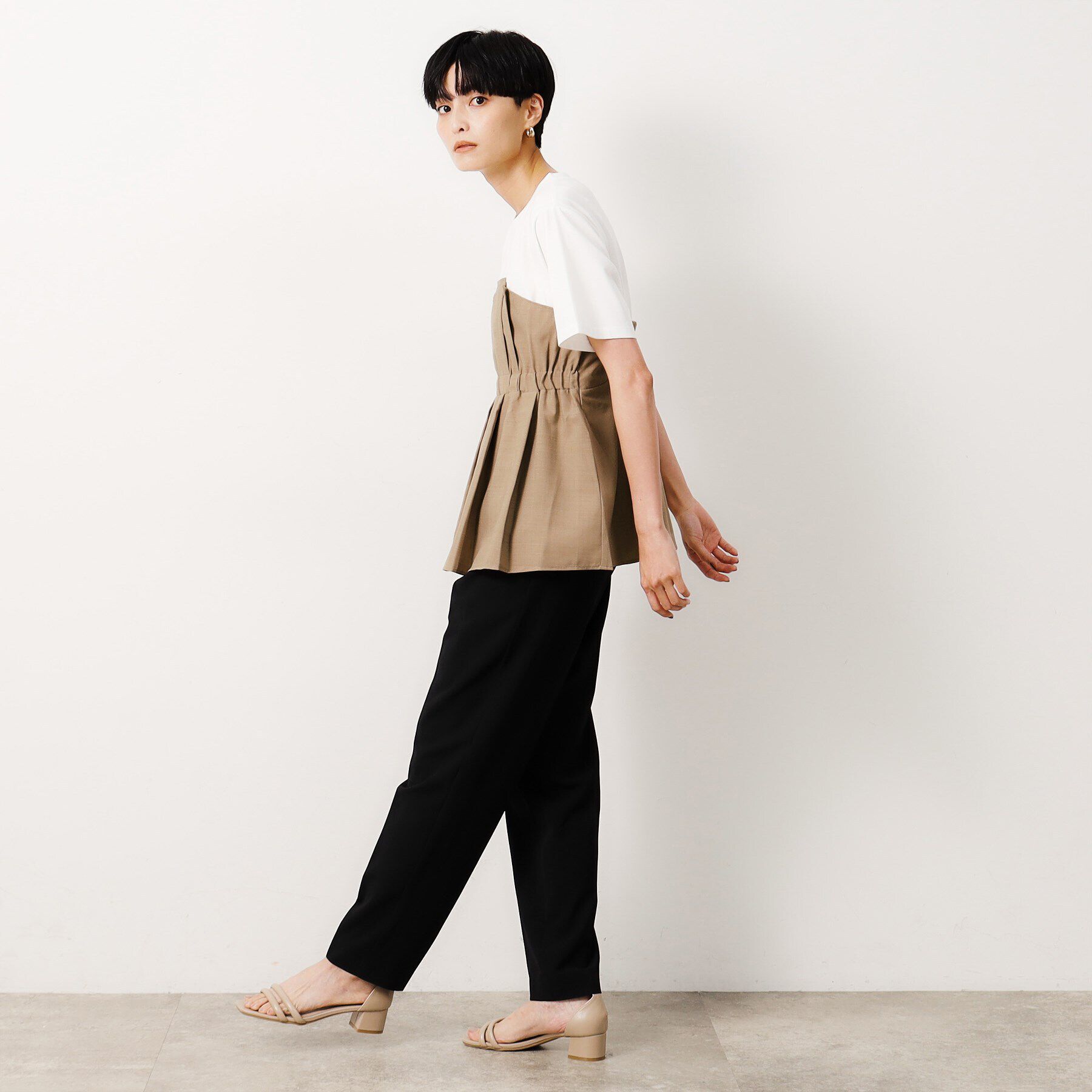 OPAQUE.CLIP「ビスチェドッキングカットソー【洗濯機洗い可】」|Tシャツ・カットソー|