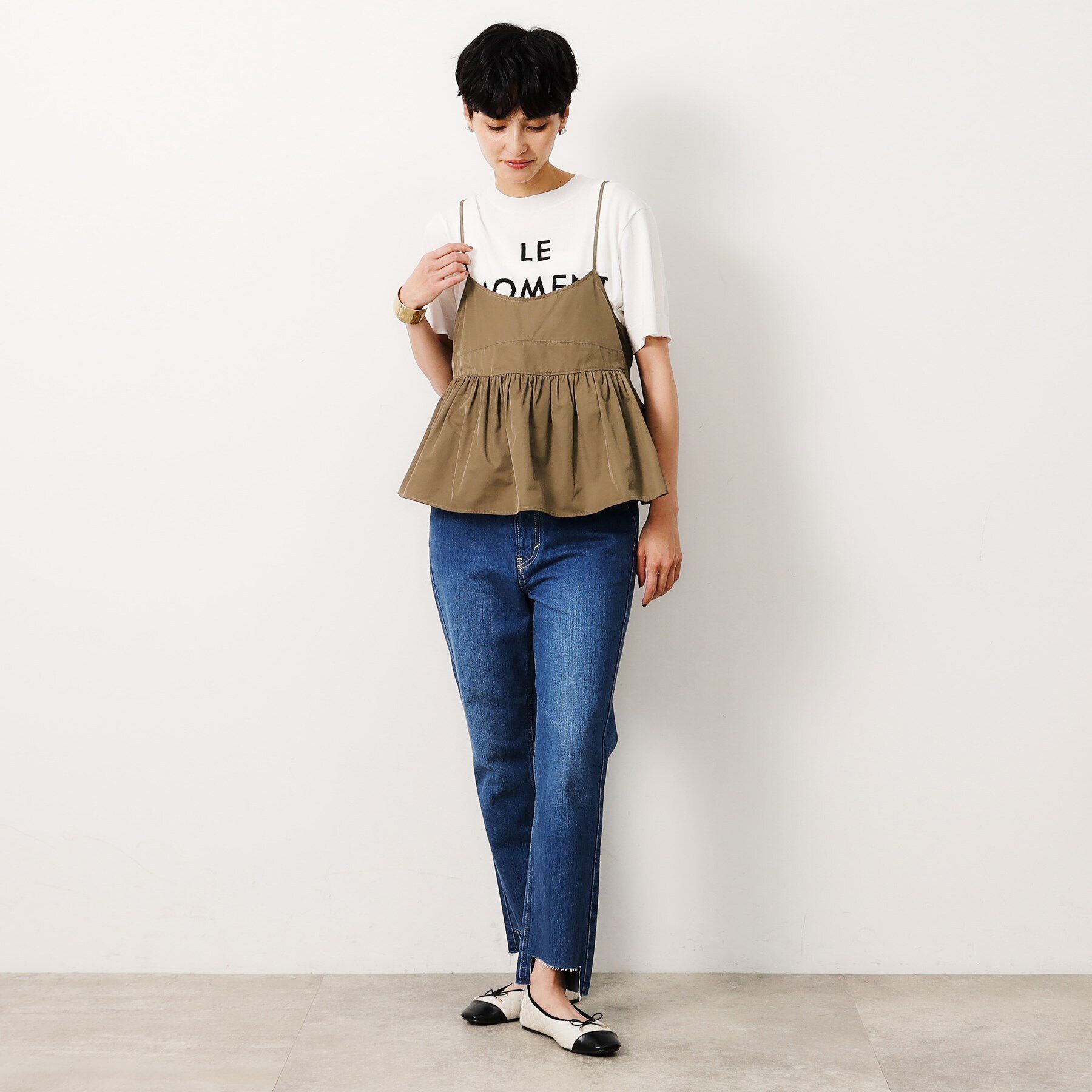 OPAQUE.CLIP「ペプラムキャミブラウス／セットアップ対応【洗濯機洗い可】」|シャツ・ブラウス|