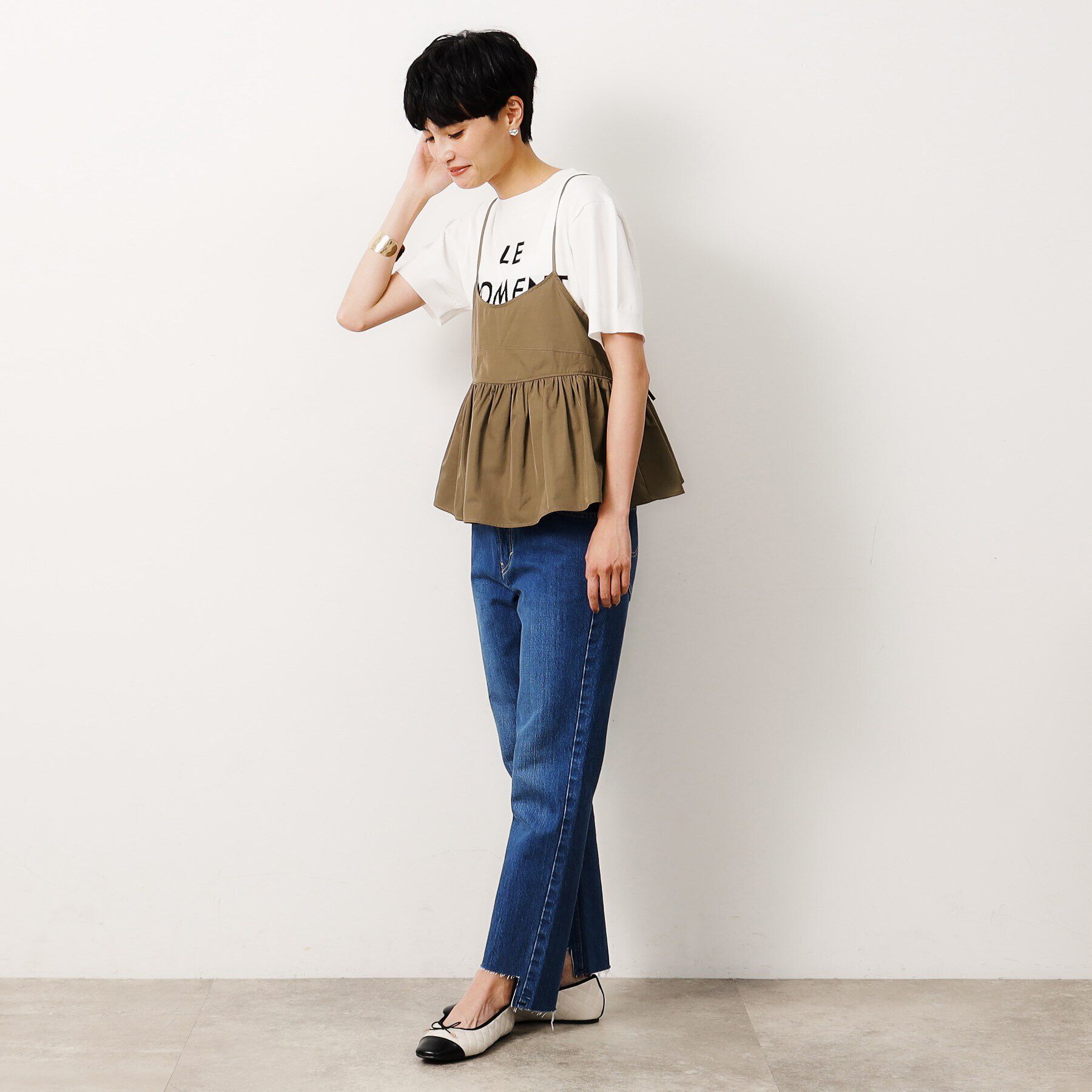 OPAQUE.CLIP「ペプラムキャミブラウス／セットアップ対応【洗濯機洗い可】」|シャツ・ブラウス|