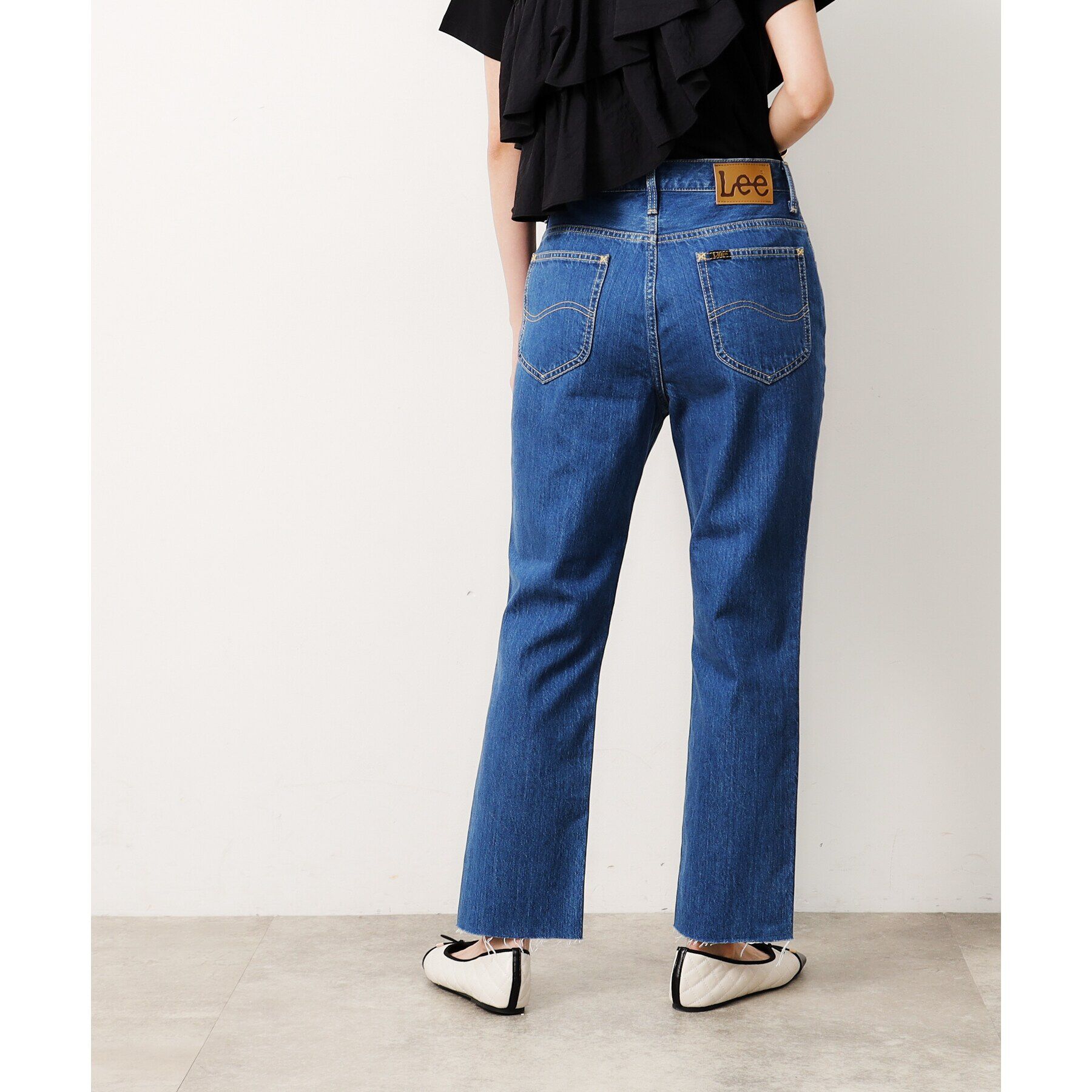 OPAQUE.CLIP「≪Lee別注≫ステップヘムテーパードデニムパンツ」|デニム|