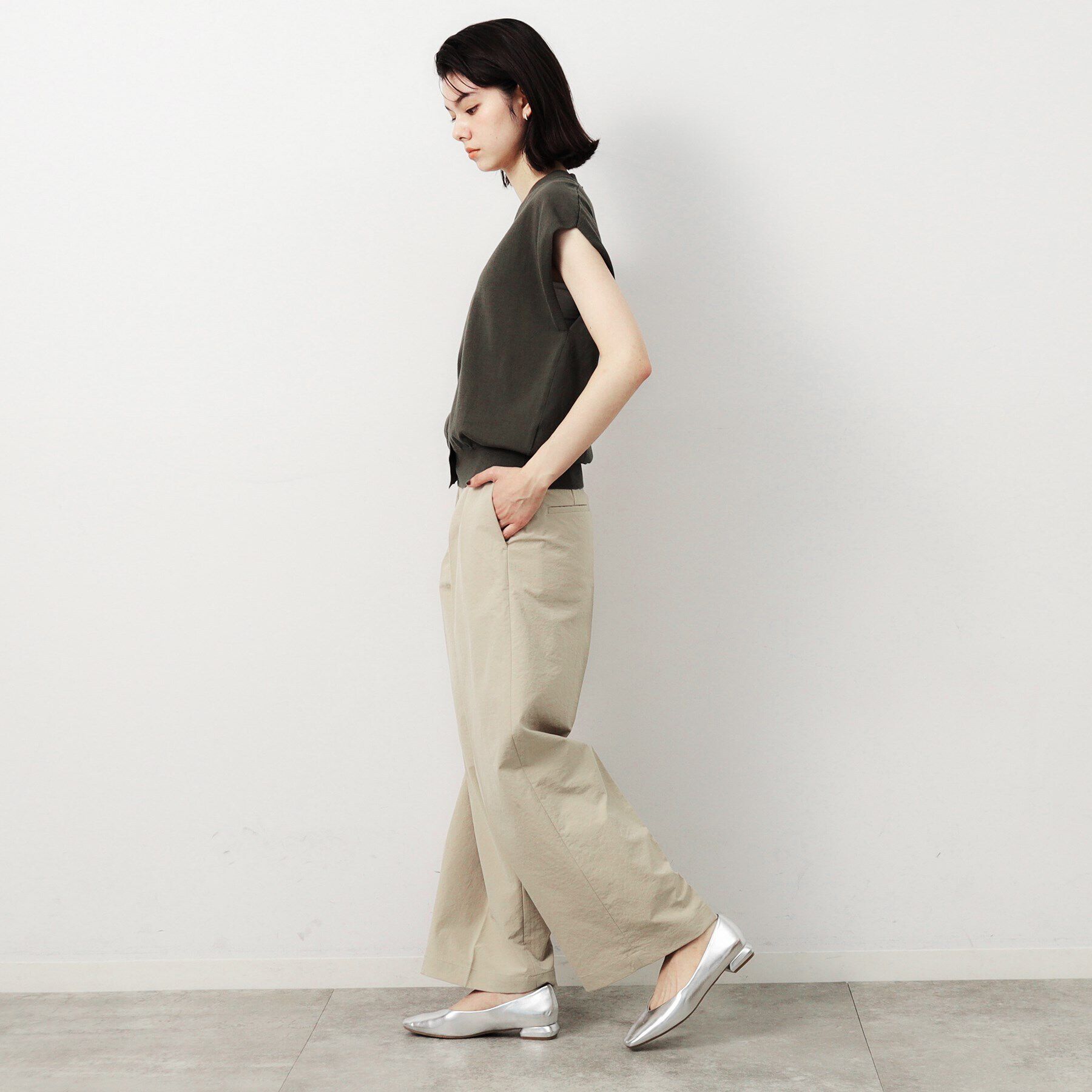 OPAQUE.CLIP「ストレッチ チノワイドパンツ【洗濯機洗い可】」|その他|