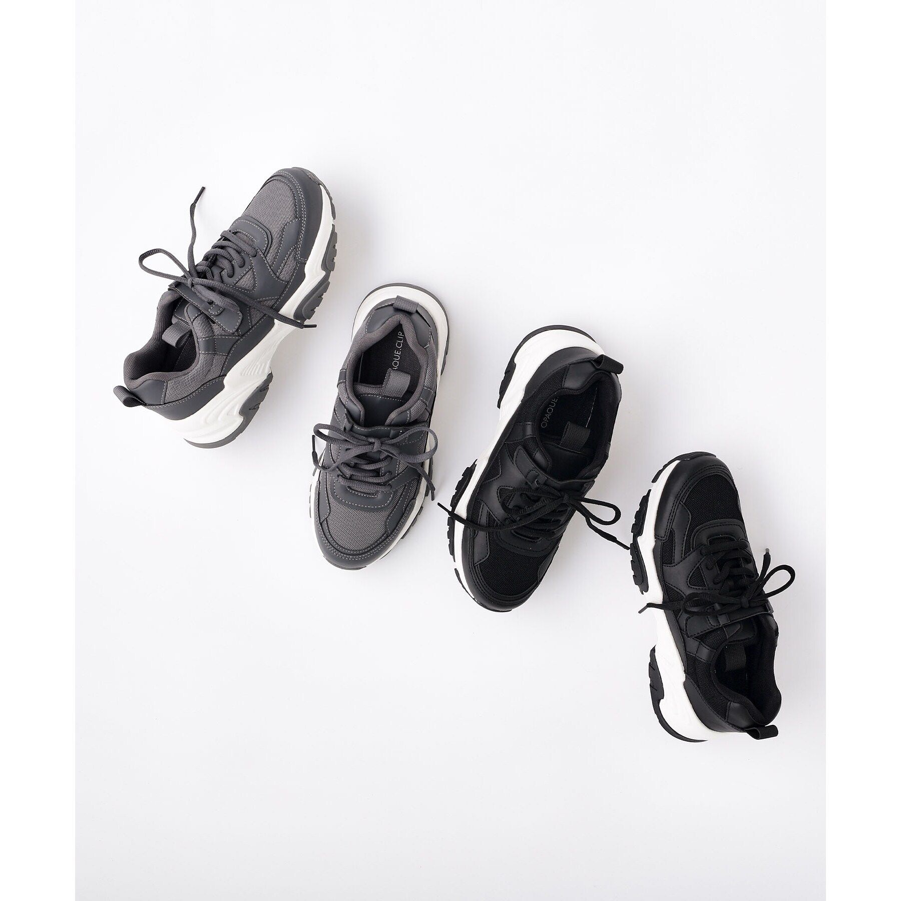 OPAQUE.CLIP「ボリュームソールメッシュスニーカー」|スニーカー|