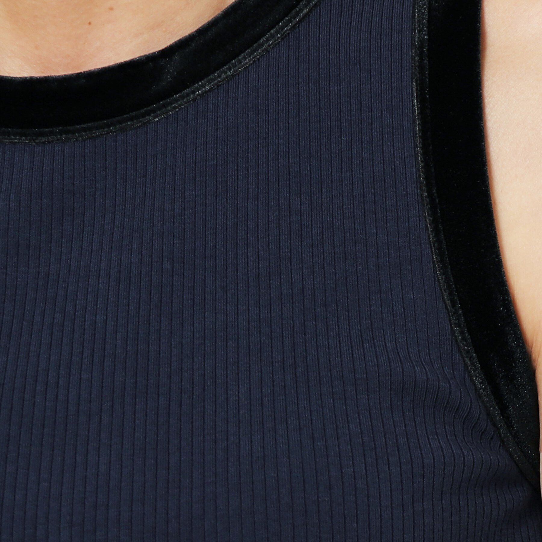 OPAQUE.CLIP「《VERY掲載》ベロア使いリブタンクトップ【洗濯機洗い可】」|キャミソール|