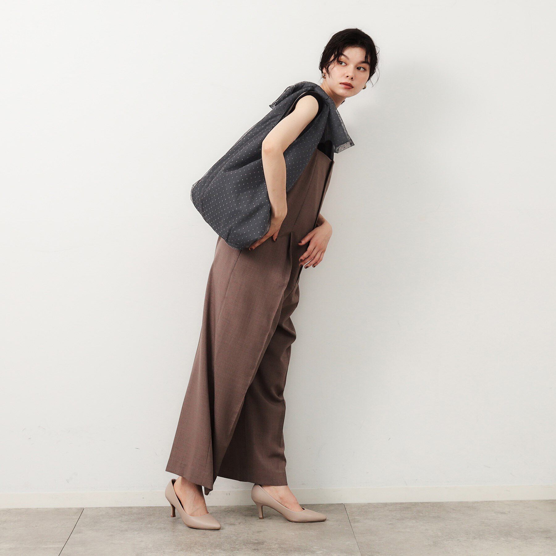 OPAQUE.CLIP「【A4サイズ対応】リボンハンドルチュールワンショルダーバッグ」|ショルダー・メッセンジャー|