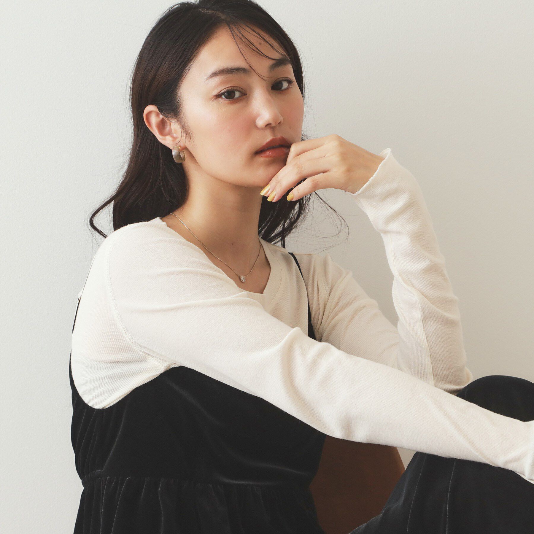 OPAQUE.CLIP「シアーコットン クルーネックカットソー【洗濯機洗い可】」|Tシャツ・カットソー|