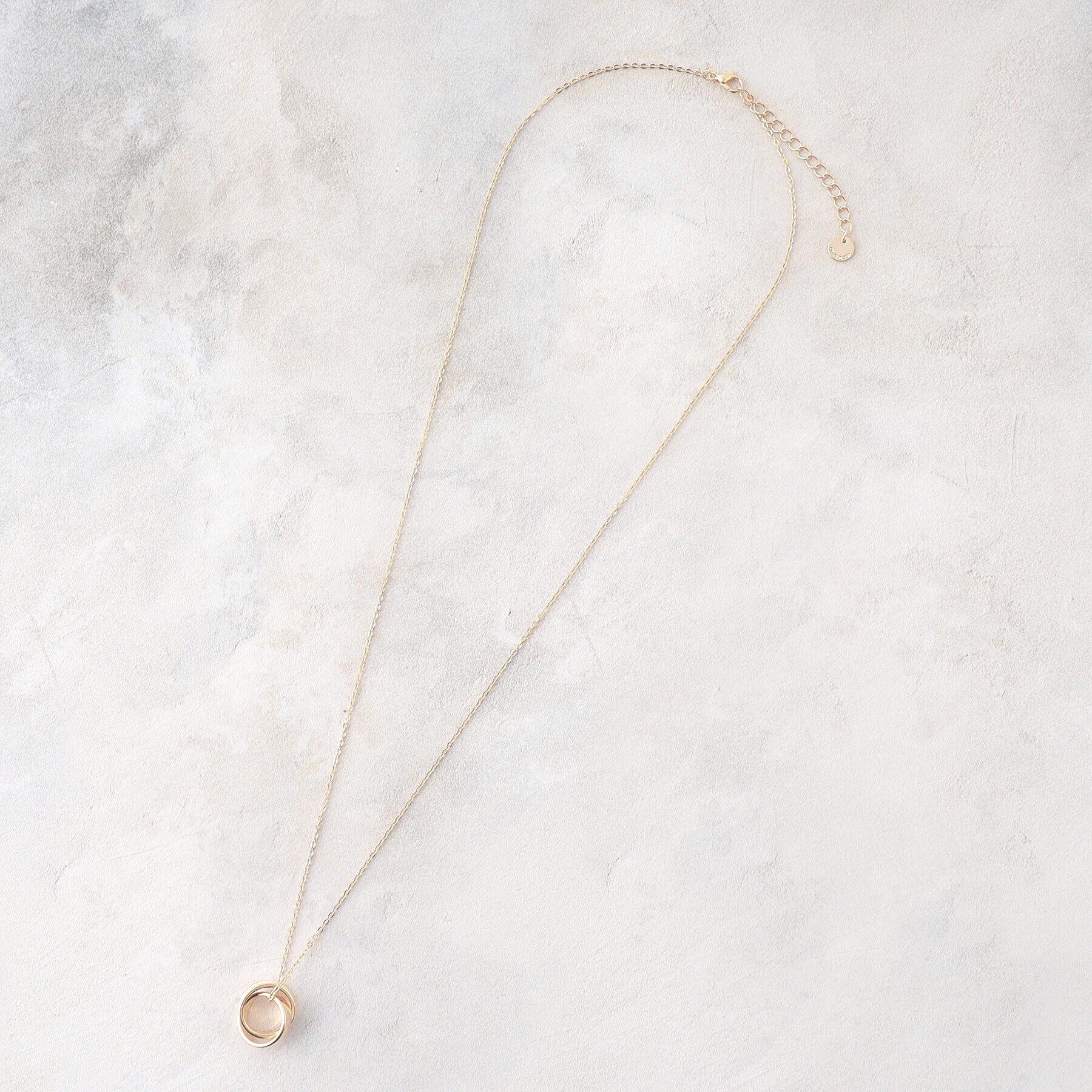 OPAQUE.CLIP「カラーダブルリングネックレス」|ネックレス|