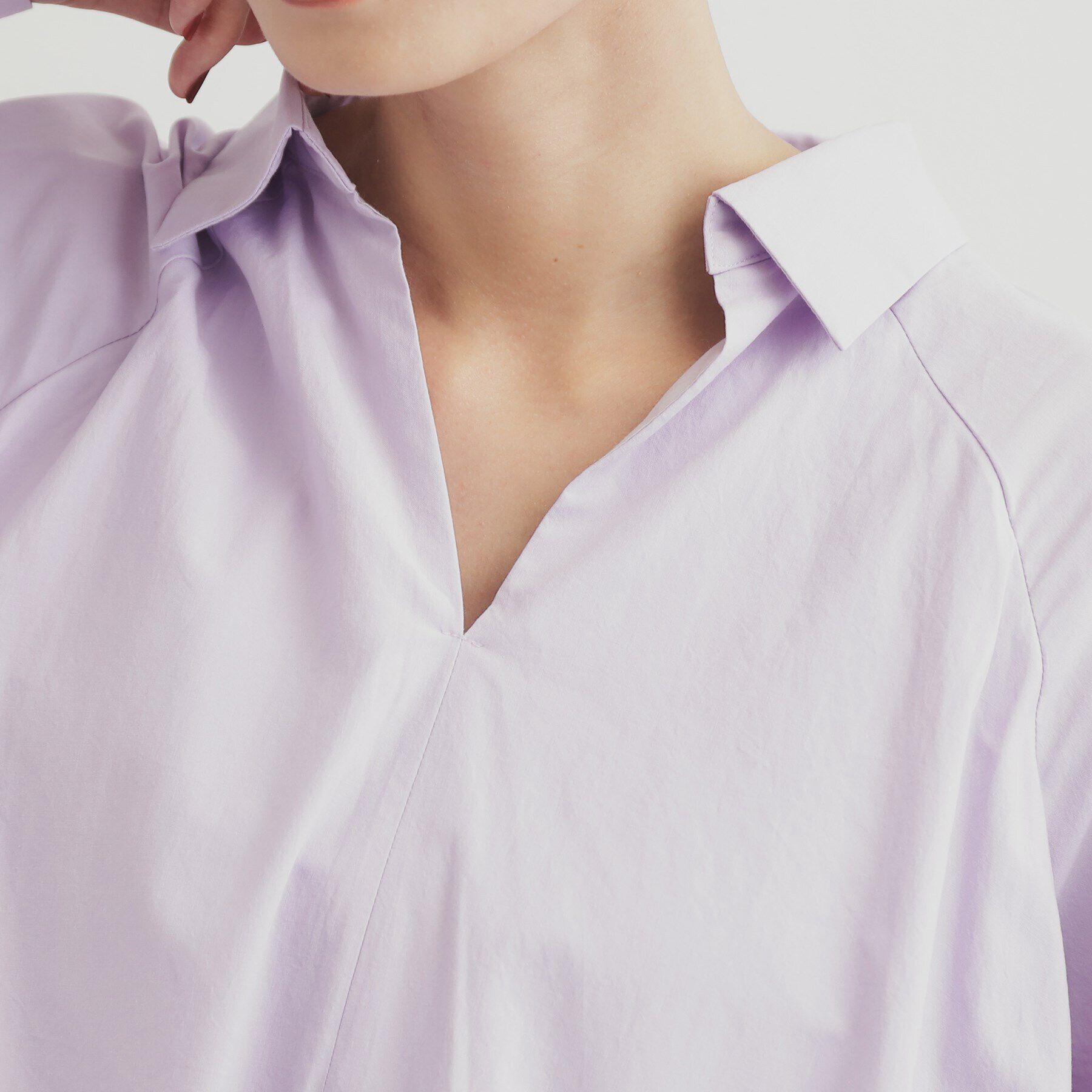 OPAQUE.CLIP「裾バルーンスキッパーシャツ【洗濯機洗い可】」|シャツ・ブラウス|