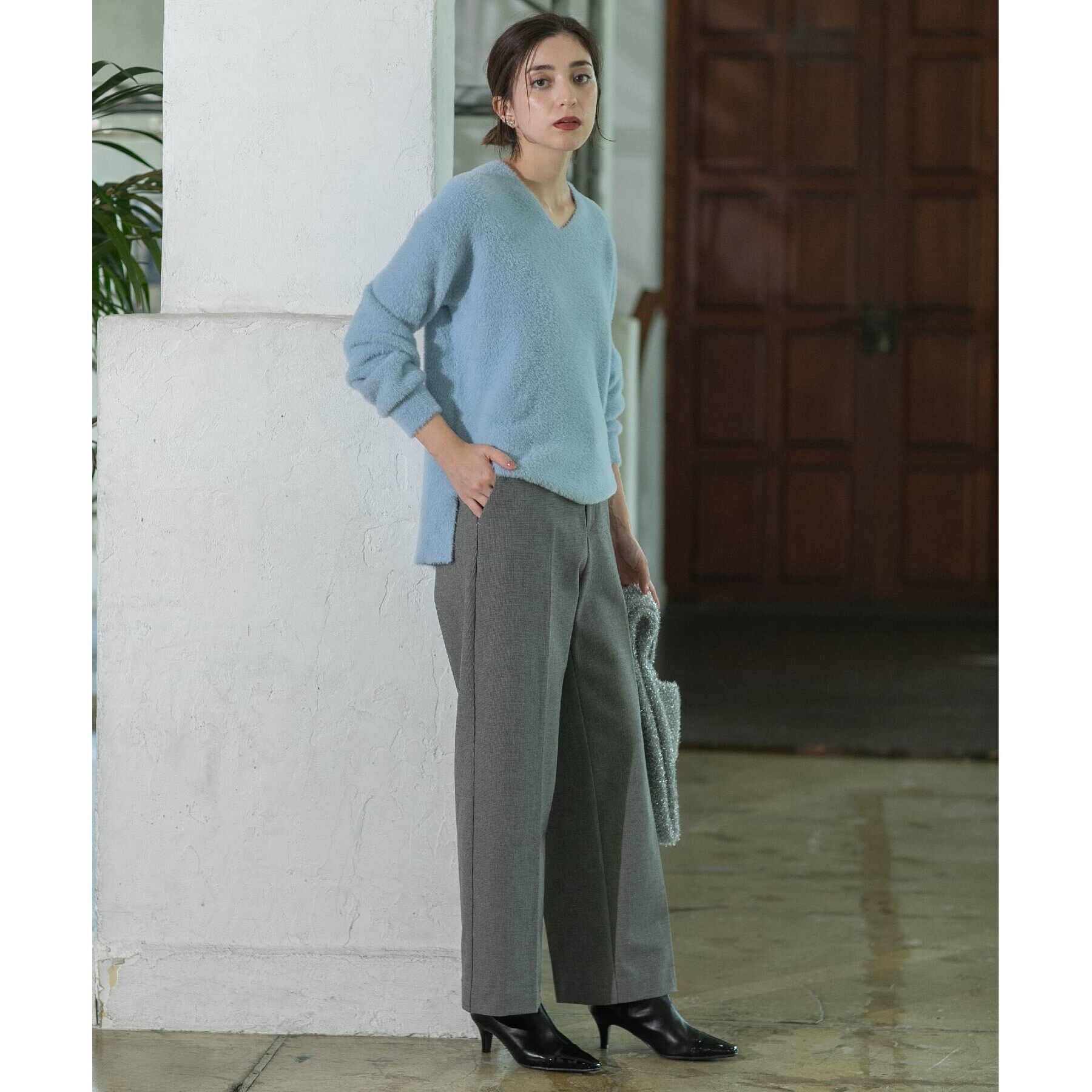 OPAQUE.CLIP「《SS-LLsize》着丈が選べる！裏起毛ストレッチワイドパンツ【蓄熱素材/洗濯機洗い可】」|その他|