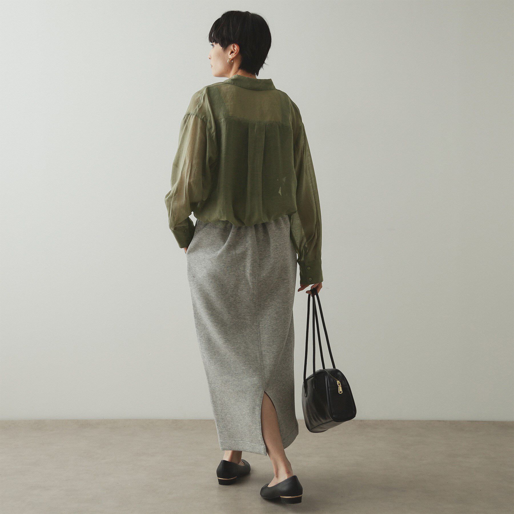 OPAQUE.CLIP「シアーダブルポケットシャツ【洗濯機洗い可】」|シャツ・ブラウス|