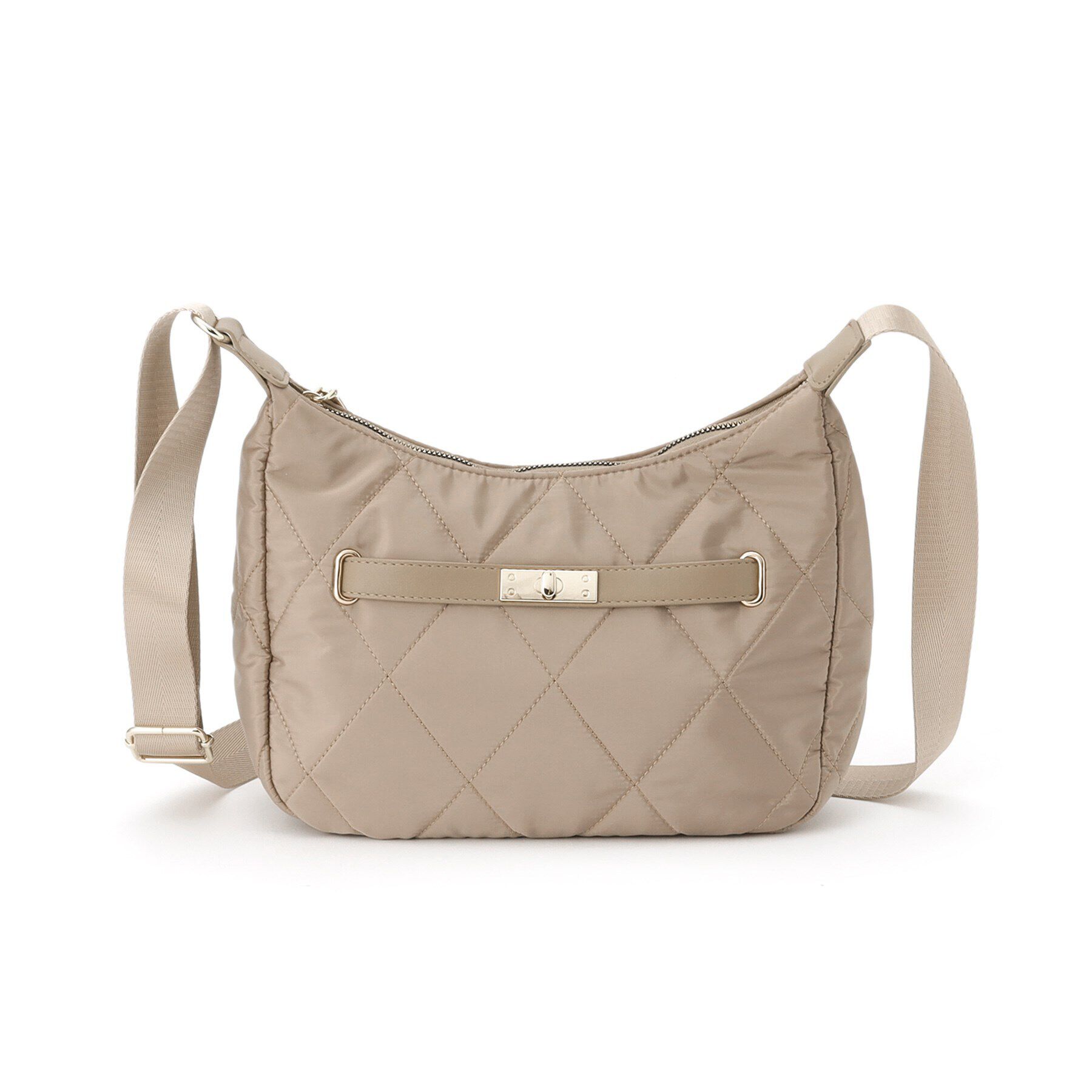 OPAQUE.CLIP「【長さ調整可能】ダイヤキルティングムーンミドルショルダーバッグ」|ショルダー・メッセンジャー|