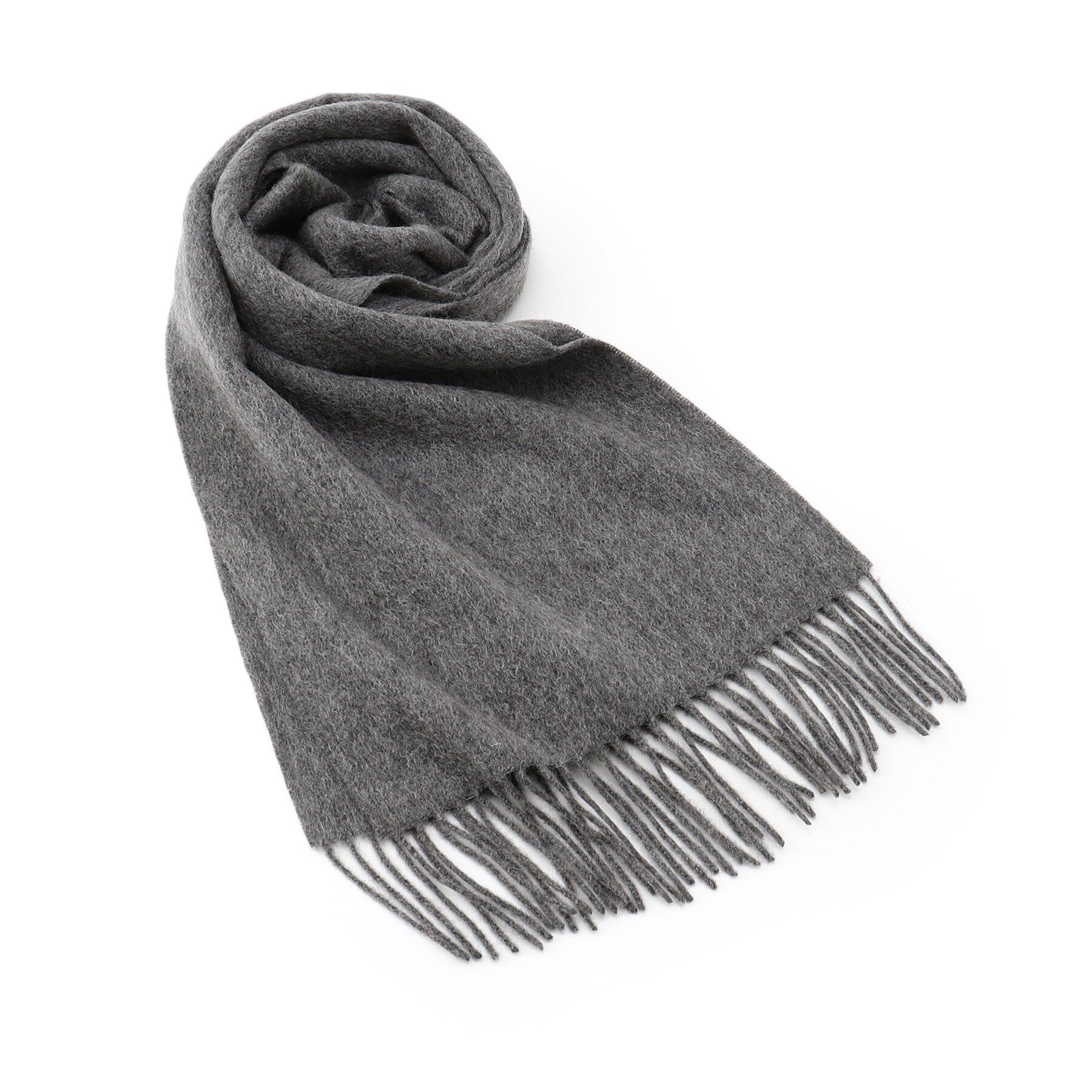 OPAQUE.CLIP「【12color/プチプラ/手洗い対応】ウール100％マフラー」|ストール|チャコールグレー(0